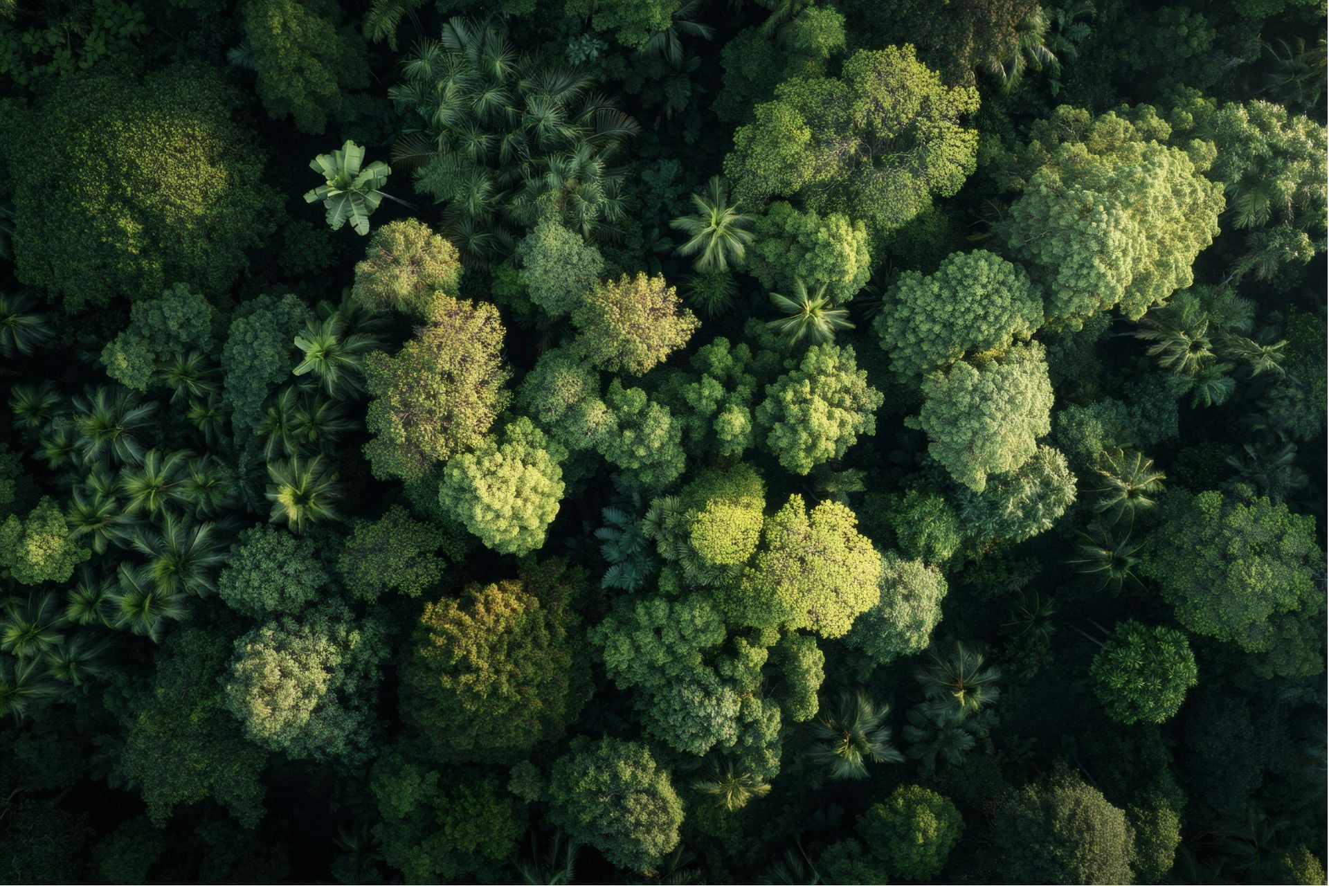 Forest canopy in the Mentawai Islands, Indonesia.