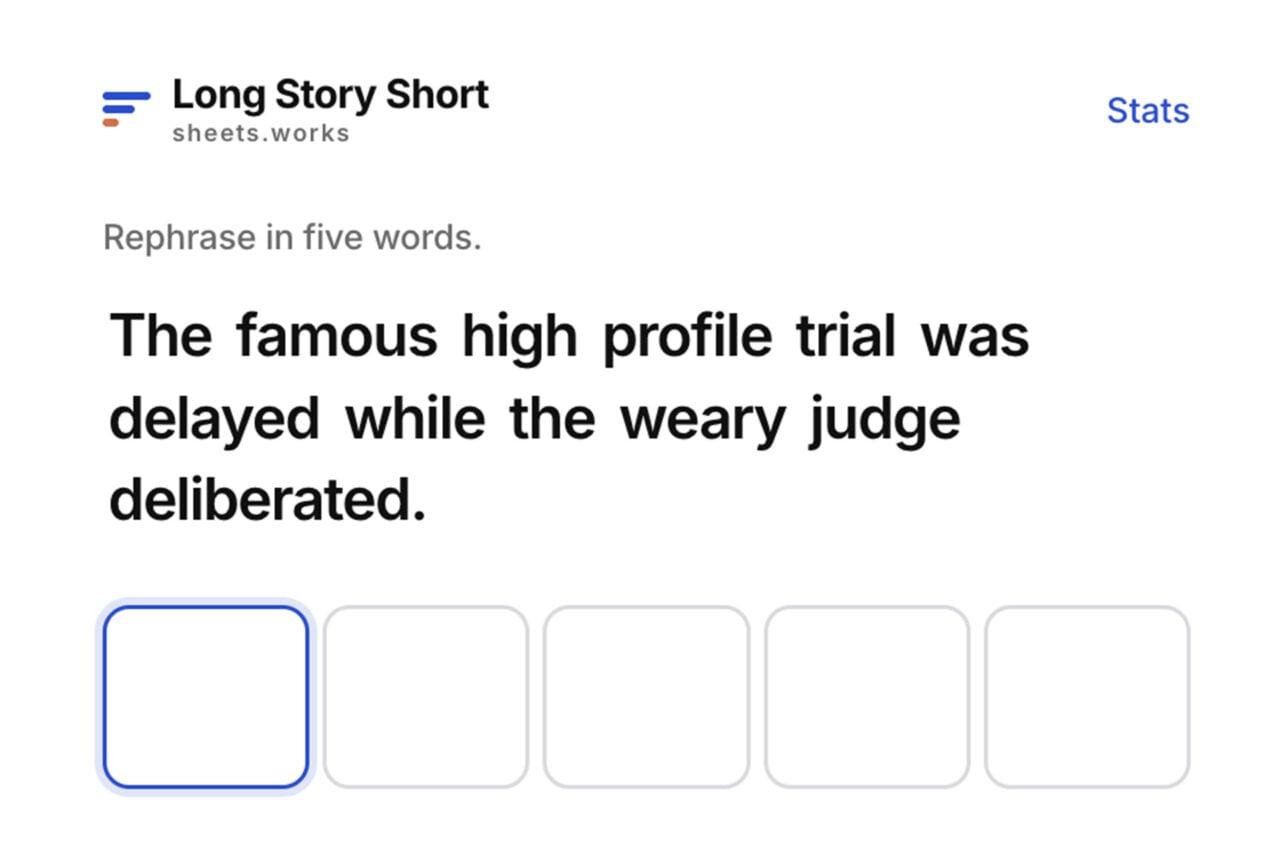 ‘Long Story Short’ Wants to Be the Wordle of Editing Bad Sentences