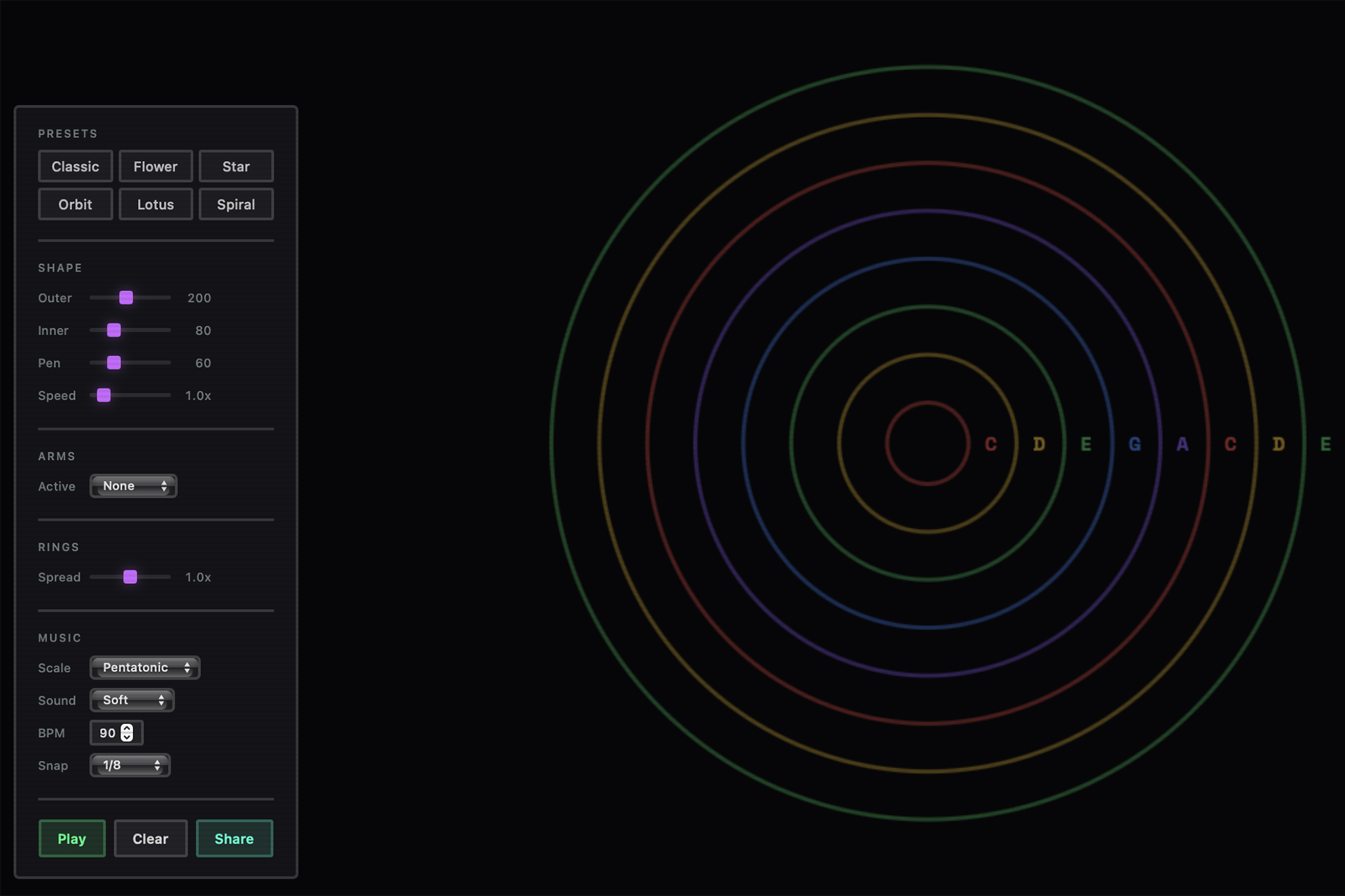 Musical Spirograph