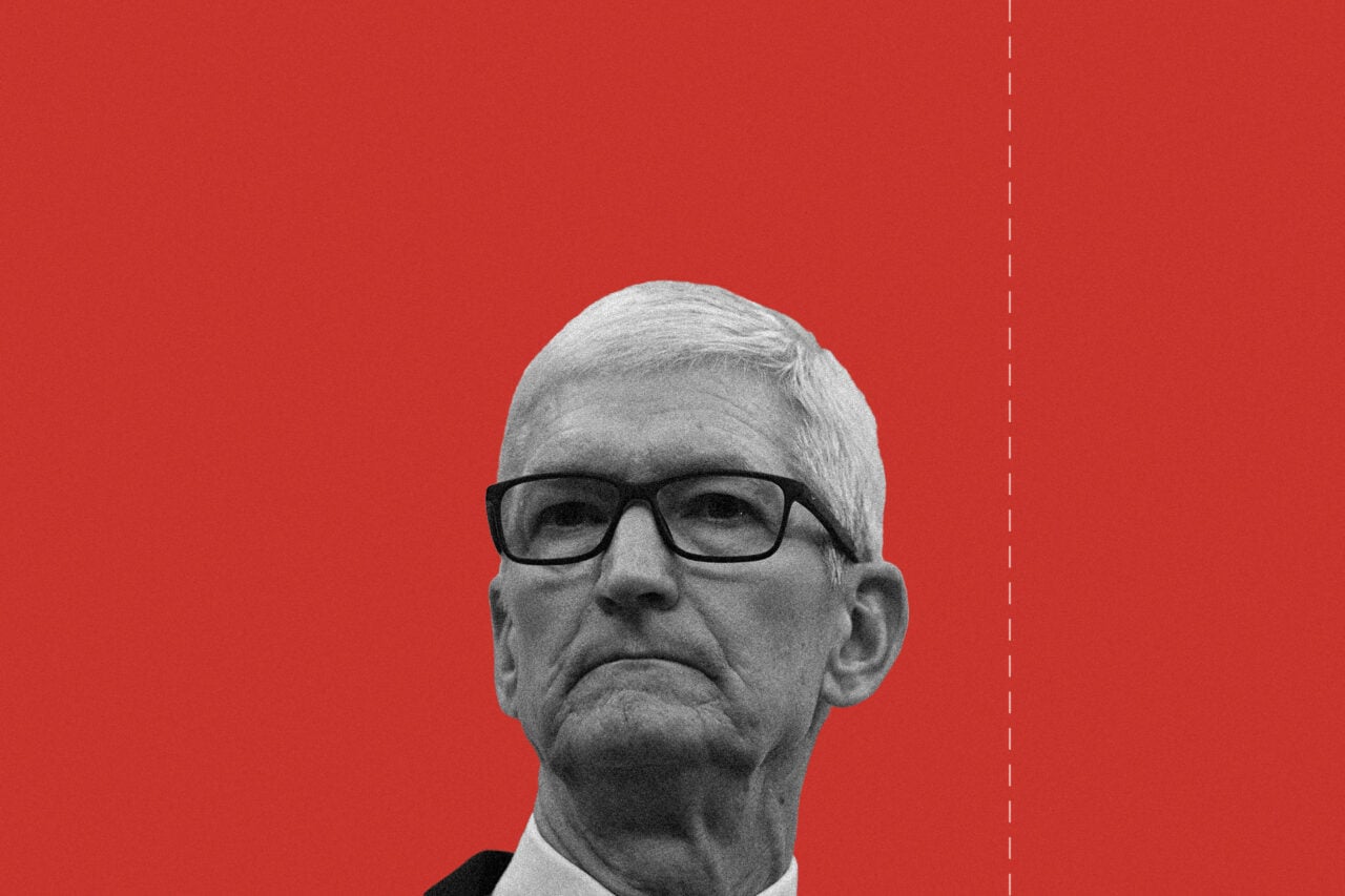 Tim Cook looks mad