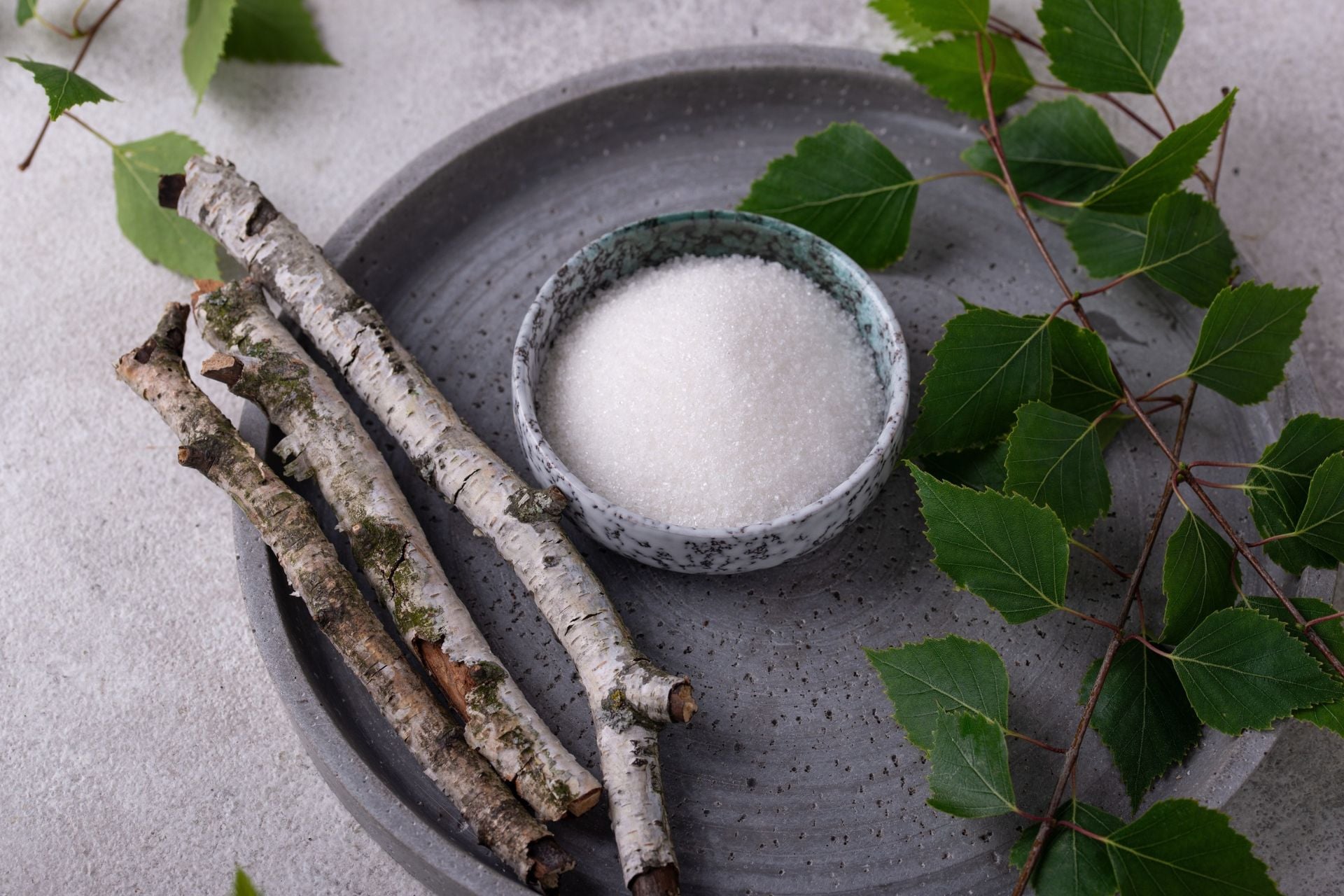 Xylitol is originally discovered in the birch tree, though it's now more commonly produced from other plants.