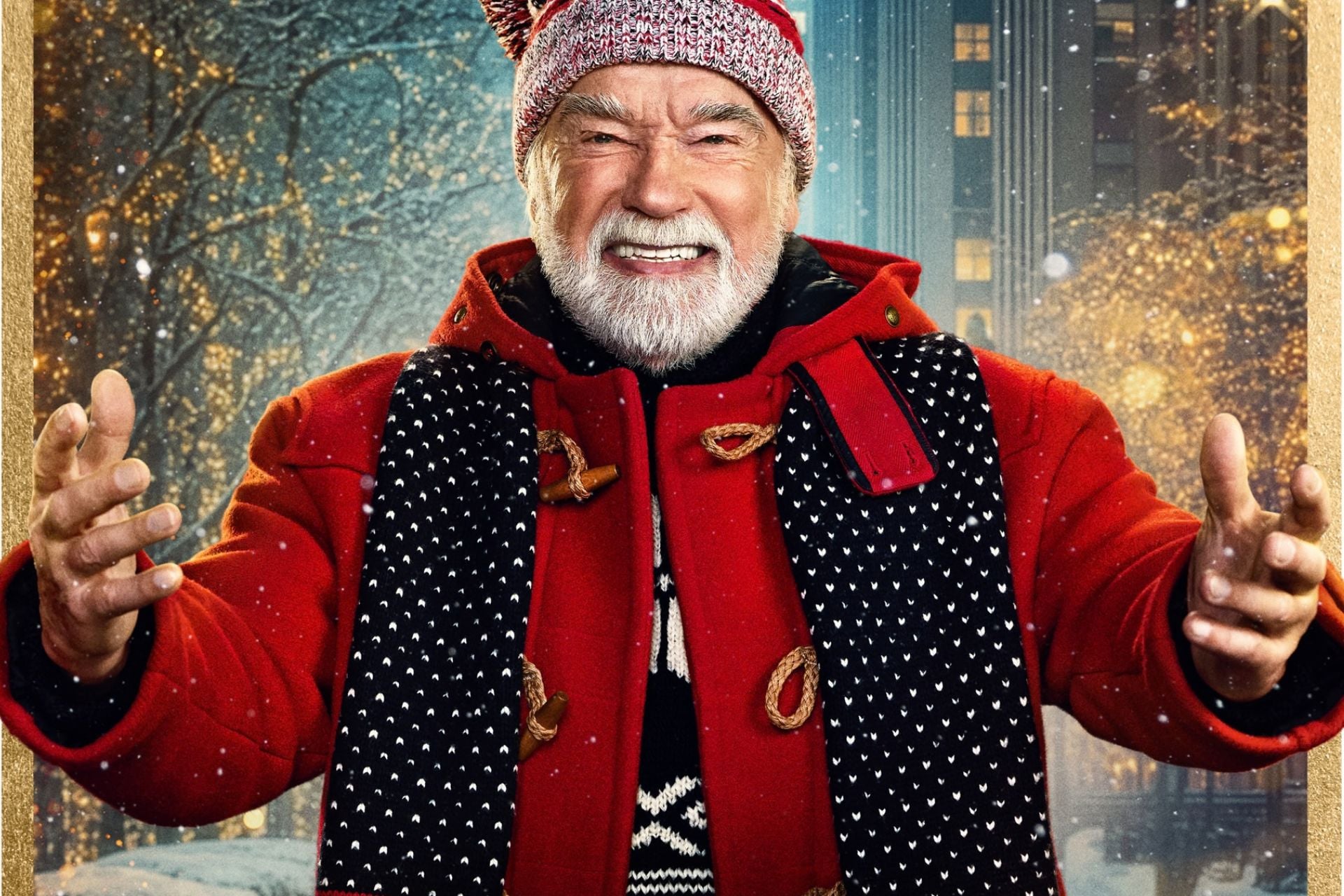Arnold Schwarzenegger is Santa Claus in 'The Man With the Bag.'
