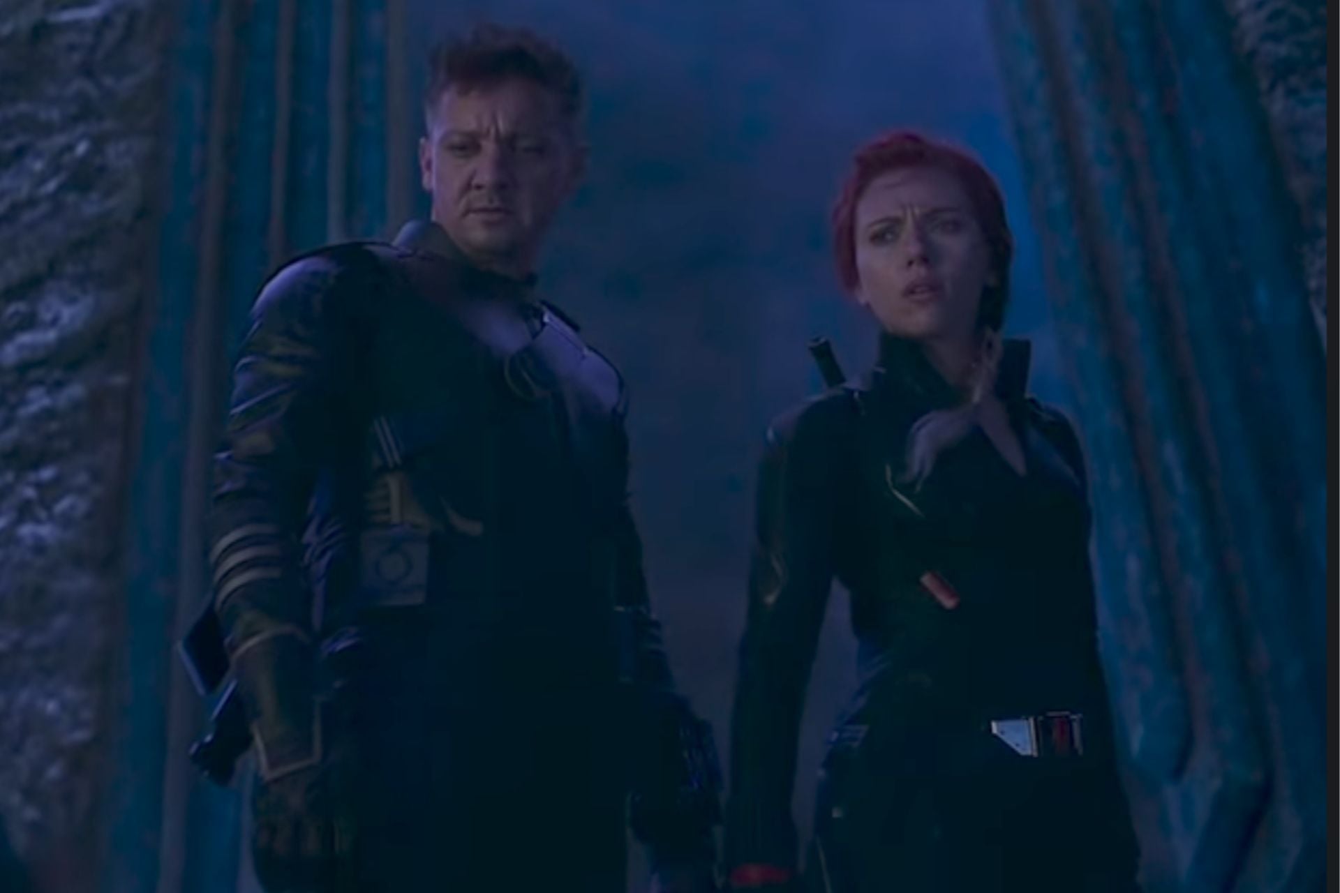 Black Widow and Hawkeye realize one of them has to go.