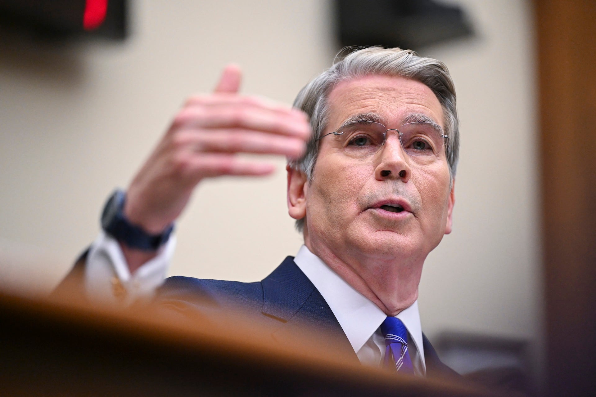 United States Treasury Secretary Scott Bessent speaks before the House Financial Services Committee in Washington, D.C., on September 15, 2026.