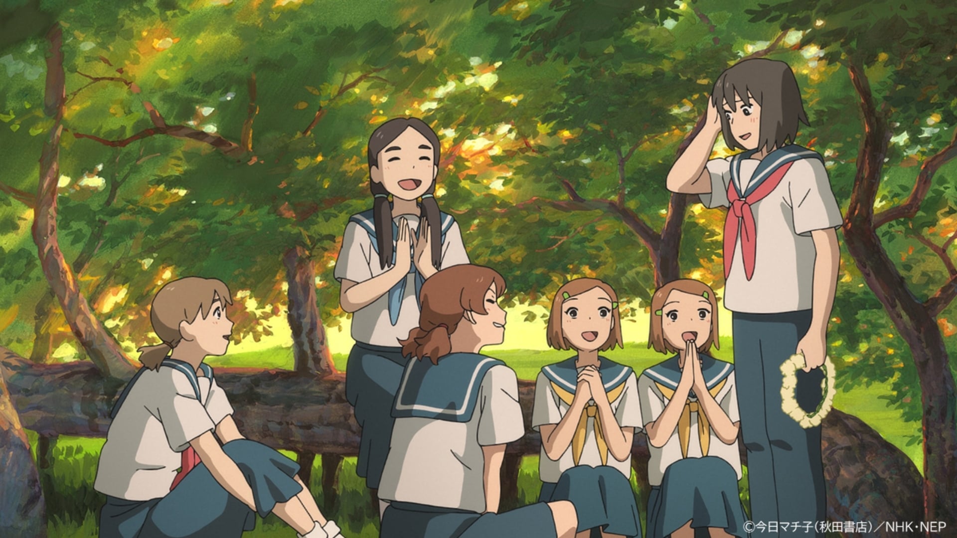 Cocoon One Summer Of Girlhood still of school girls cheering.