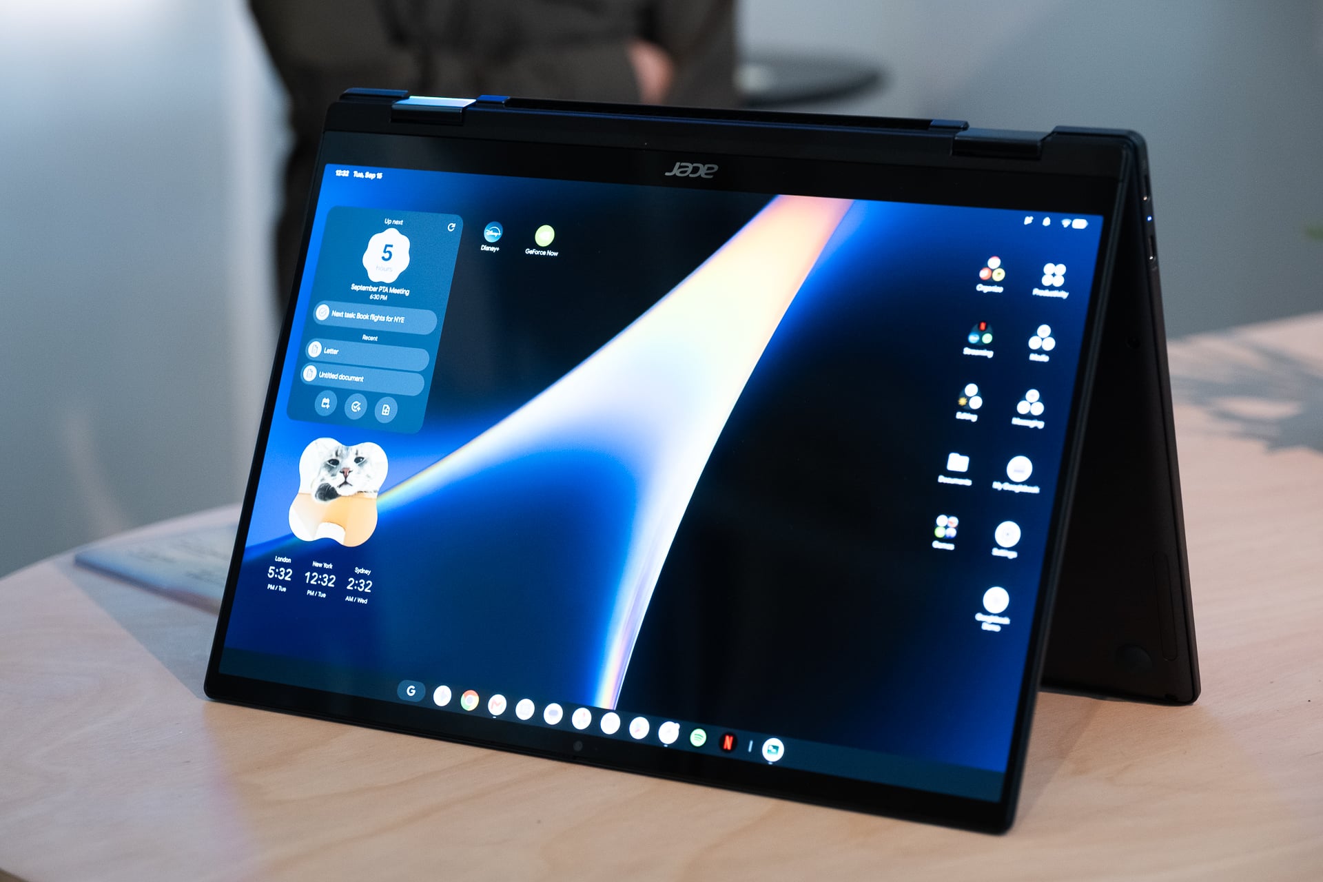 The Acer Googlebook 14 is the only one with a convertible hinge that lets you treat the laptop as a pseudo tablet.