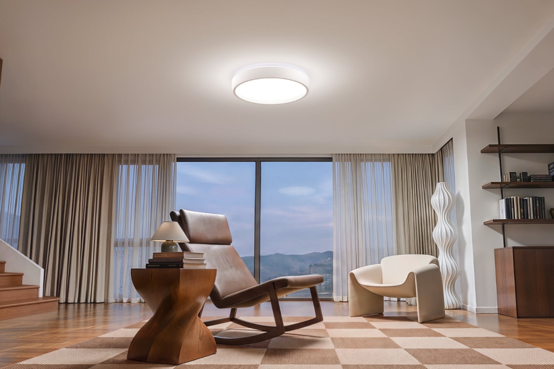Govee Sky Ceiling Light beaming bright white light