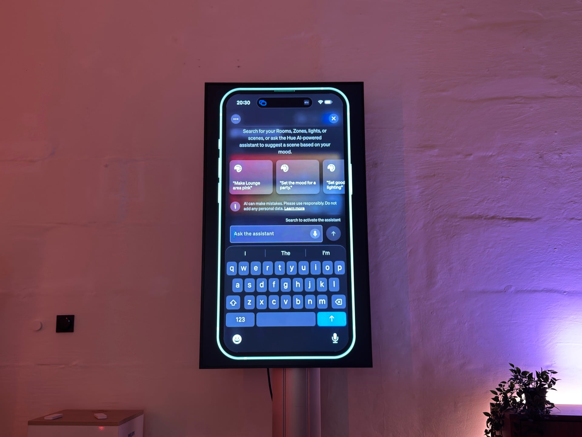 Photo of a screen showing the Custom AI Behaviors chatbot interface.