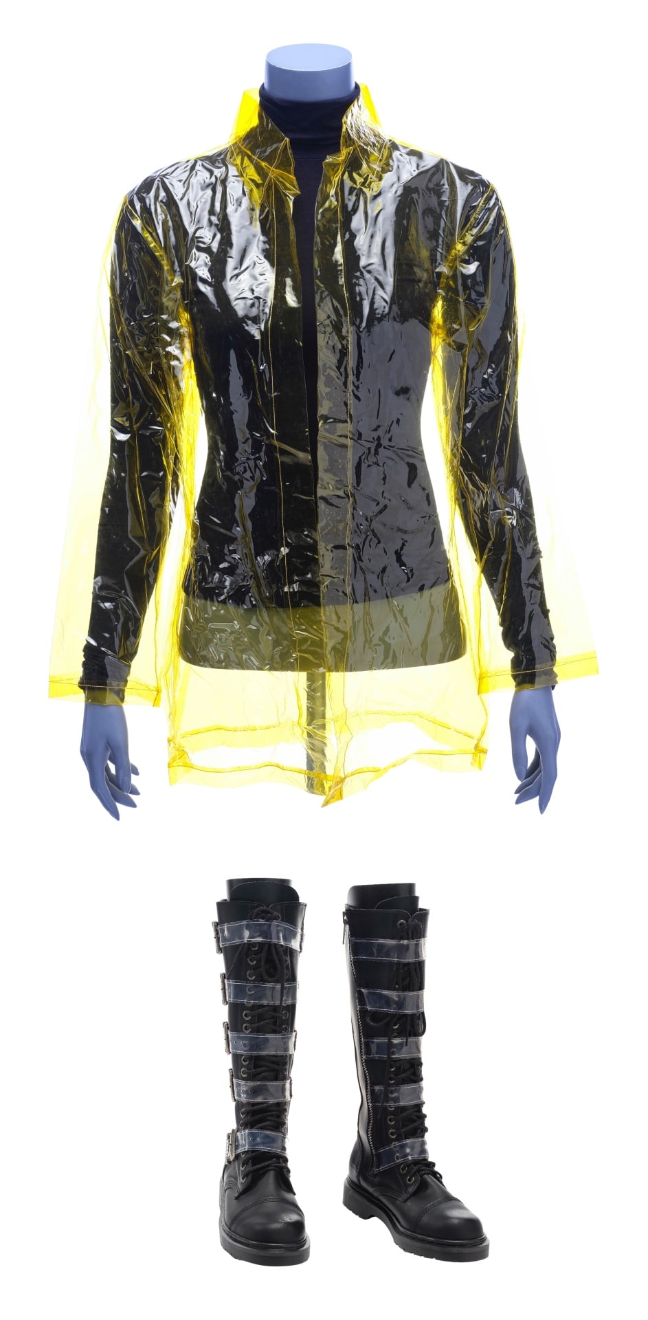 Joi's Turtleneck And Clear Yellow Jacket With Boots (1) 2