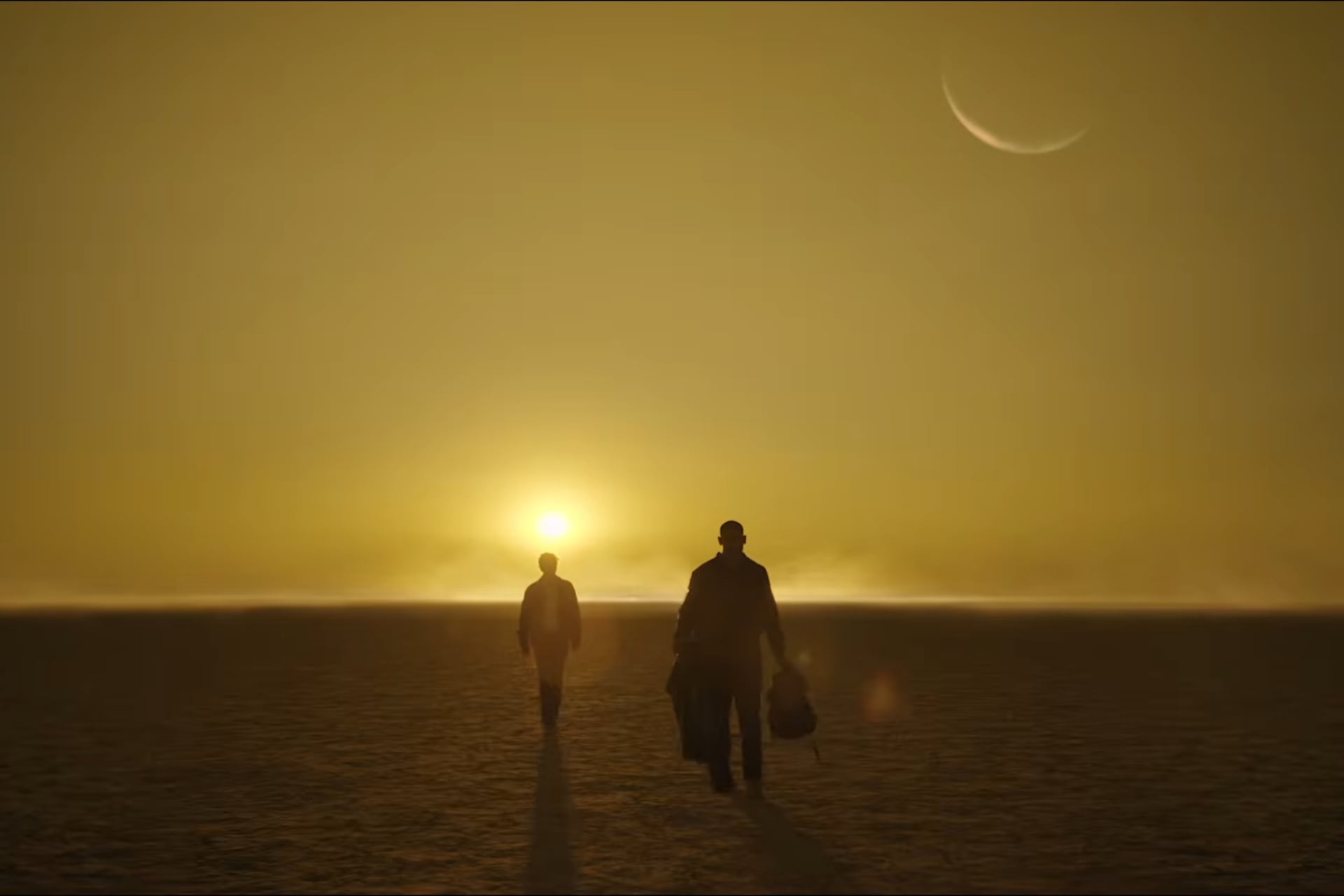 Kyle Chandler and Aaron Pierre as Hal Jordan and John Stewart in 'Lanterns.' 