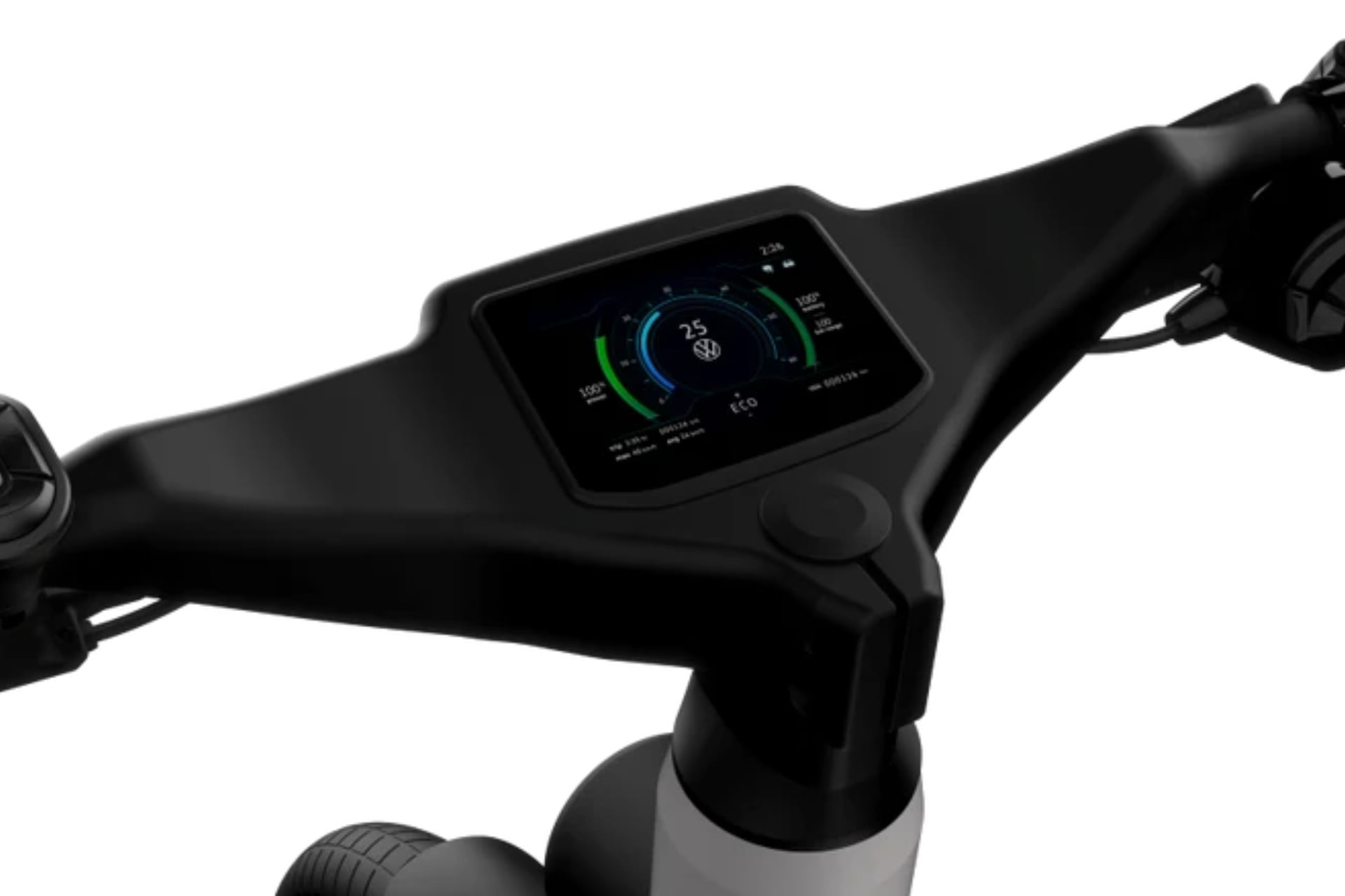 Render showing the display of the Volkswagen eBike