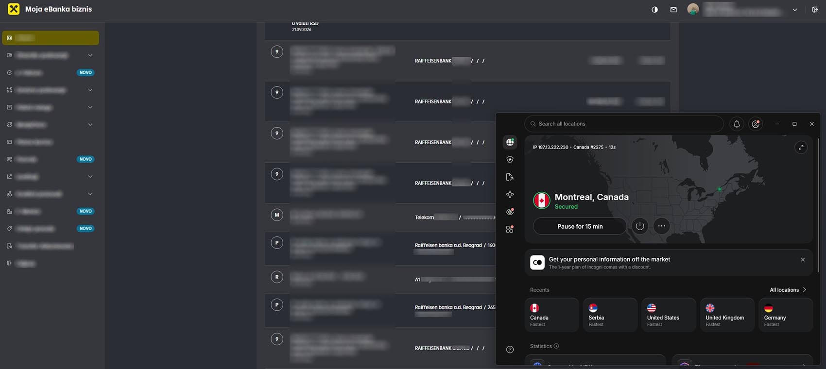 Nordvpn Raiffeisen Banking