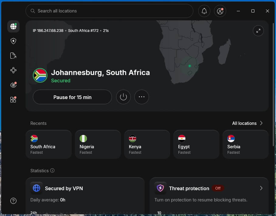 Nordvpn South Africa Ip App