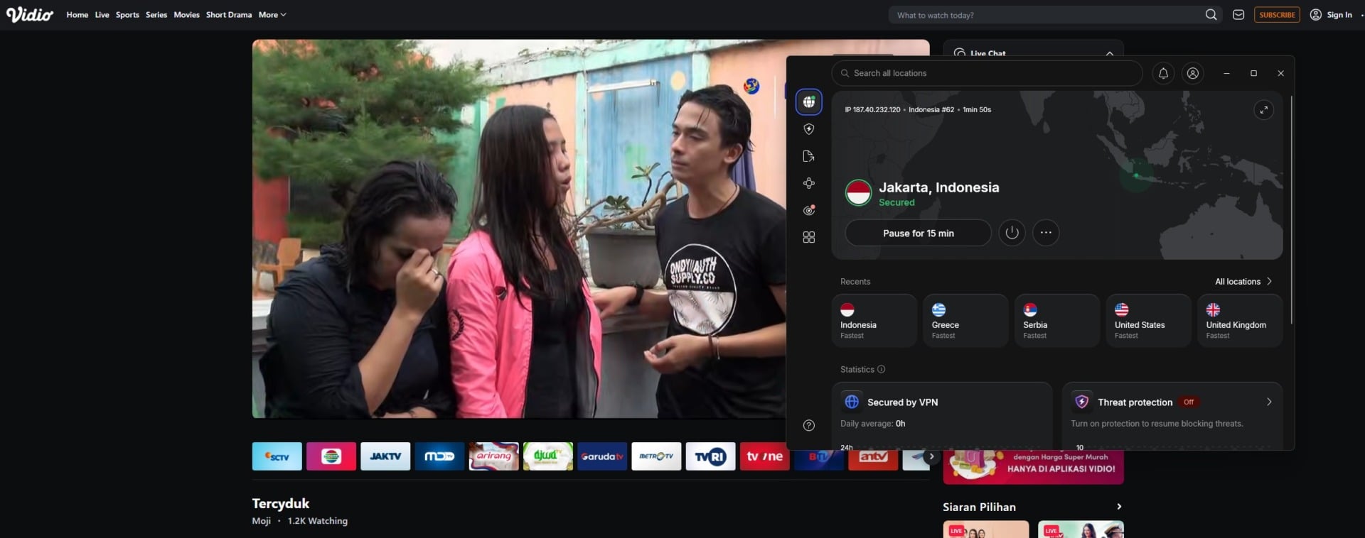Nordvpn Vidio Indonesia Tv