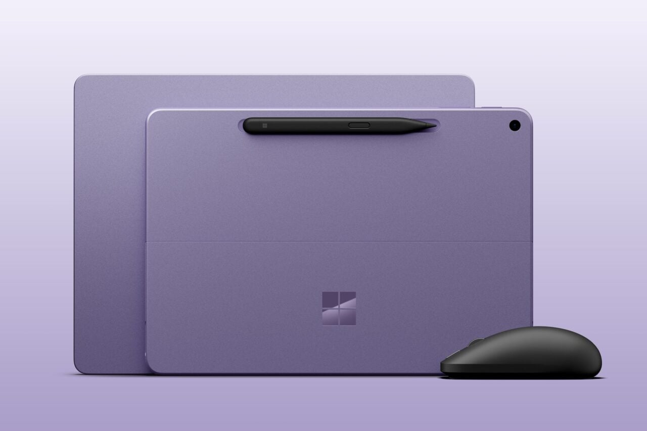 Surface Lineup including Surface Laptop 13-inch, Surface Pro 12-inch, and Surface Mouse