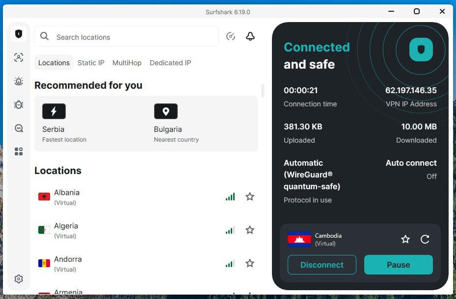 Surfshark Cambodia App