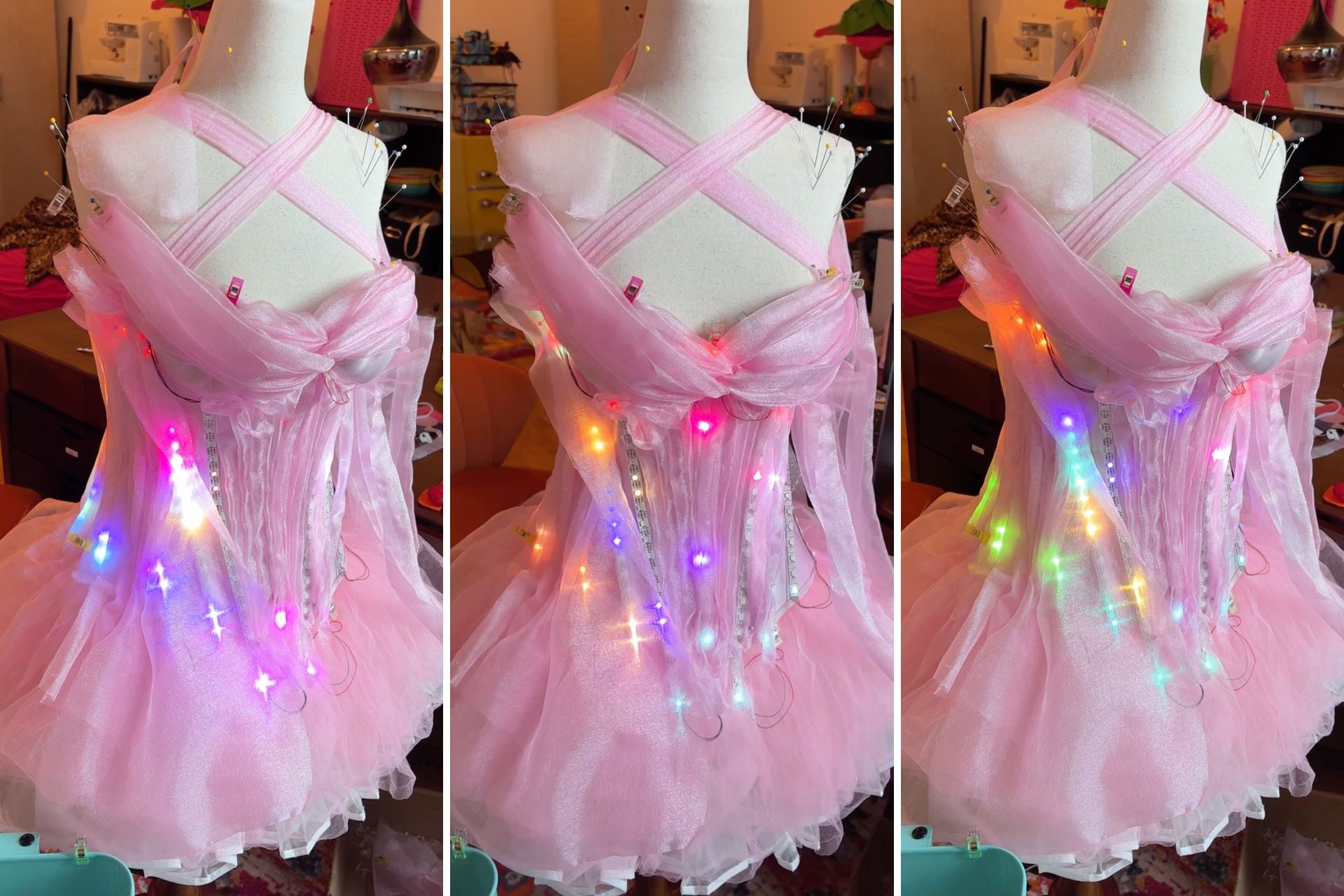 A light-up dress made by Tru Narla.