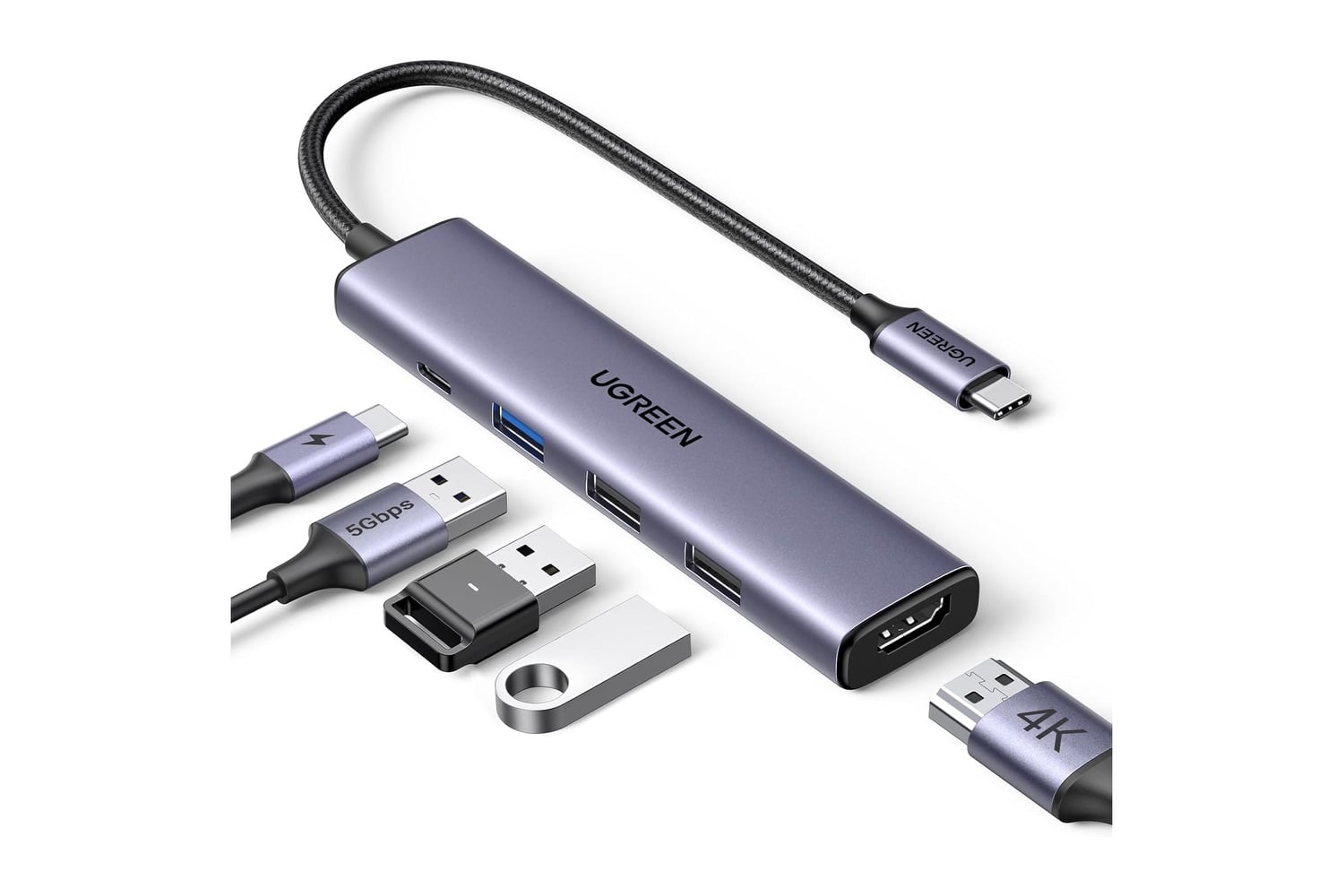 Ugreen Usb C Hub 5 In 1 Multiport Usb Adapter