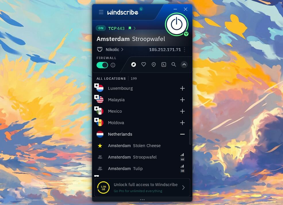 Windscribe App Dutch Ip