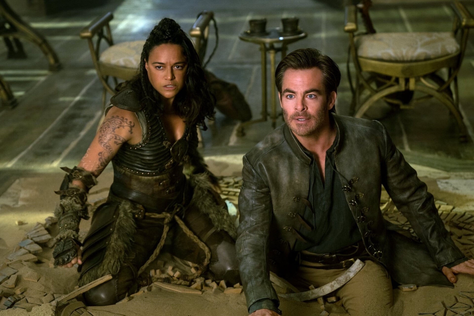 Dungeons Dragons Honor Among Thieves Chris Pine Michelle Rodriguez Crop 2