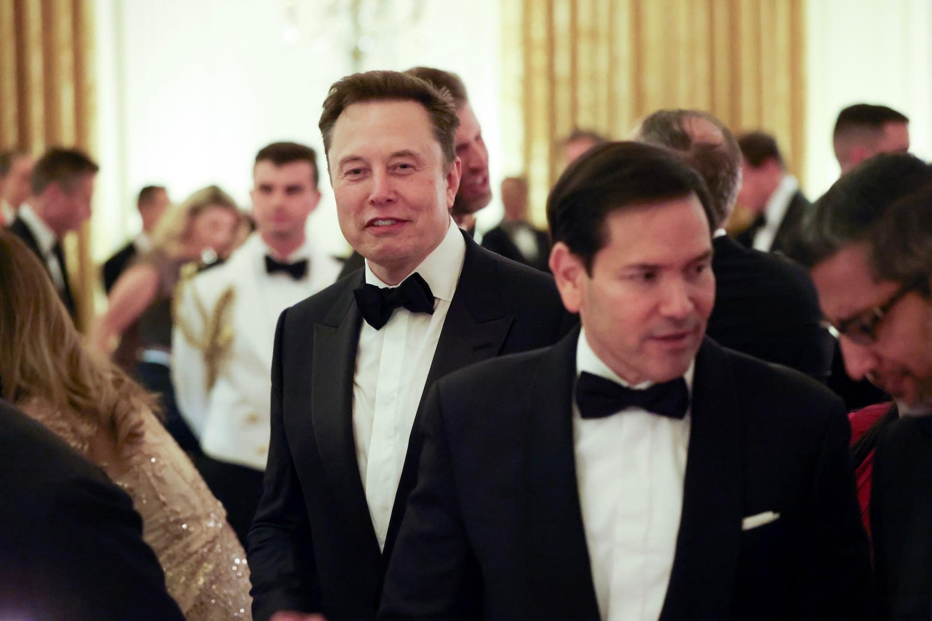 SpaceX and Tesla CEO Elon Musk mingles with guests as U.S. President Donald Trump hosts a state dinner for President of China Xi Jinping and first lady Peng Liyuan and in the East Room of the White House on September 24, 2026 in Washington, DC.