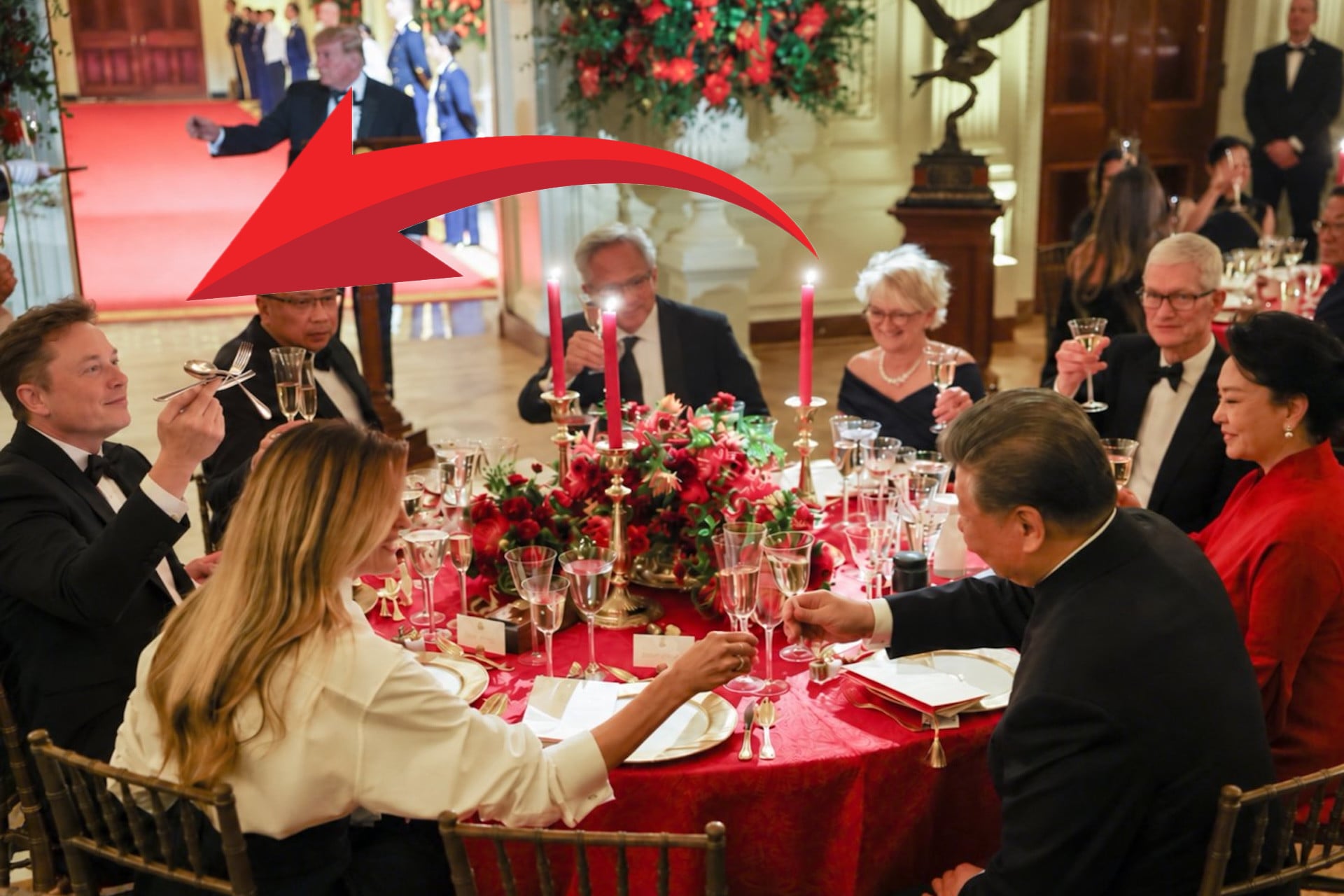 Elon Musk’s Fork‑Balancing Antics Draw Scrutiny at Trump‑Xi Dinner