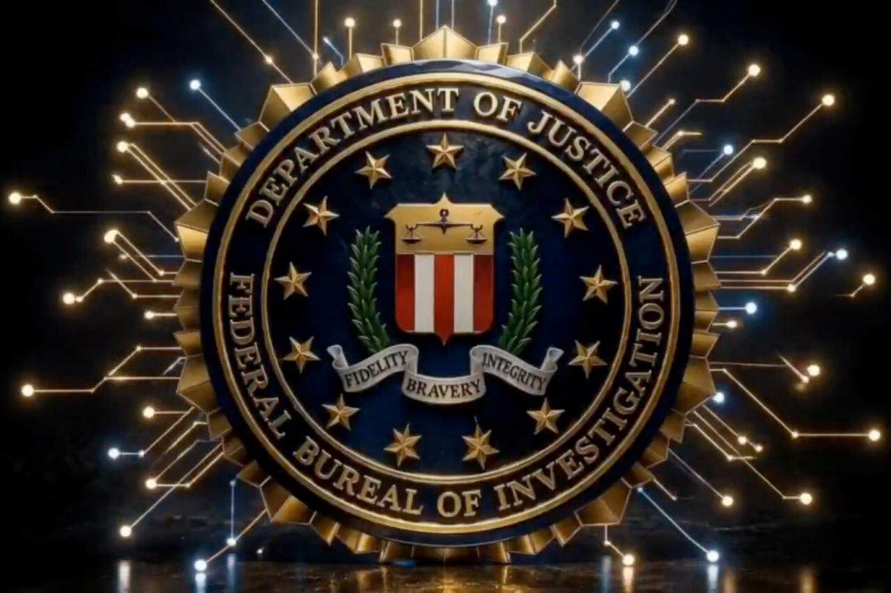 Screenshot from an AI video posted by Kash Patel on Sept. 3, 2026 that misspells the FBI as "Federal Bureal of Investigation."