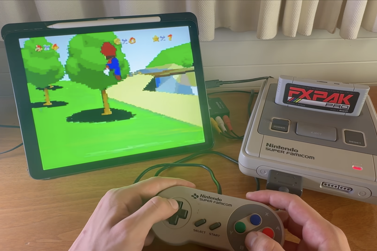 Watch a YouTuber Do What Nintendo Couldn’t: Get ‘Super Mario 64’ Running on an SNES