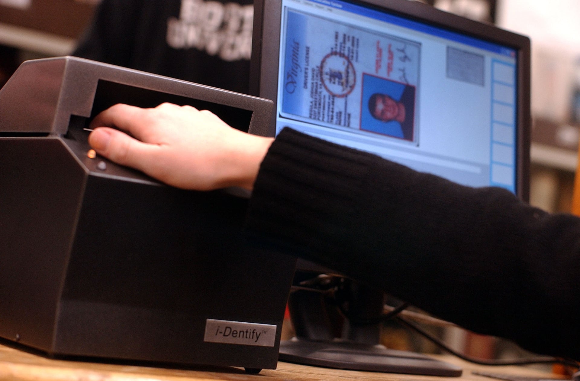 An example of an ID scanner. This one happens to be from two decades ago.