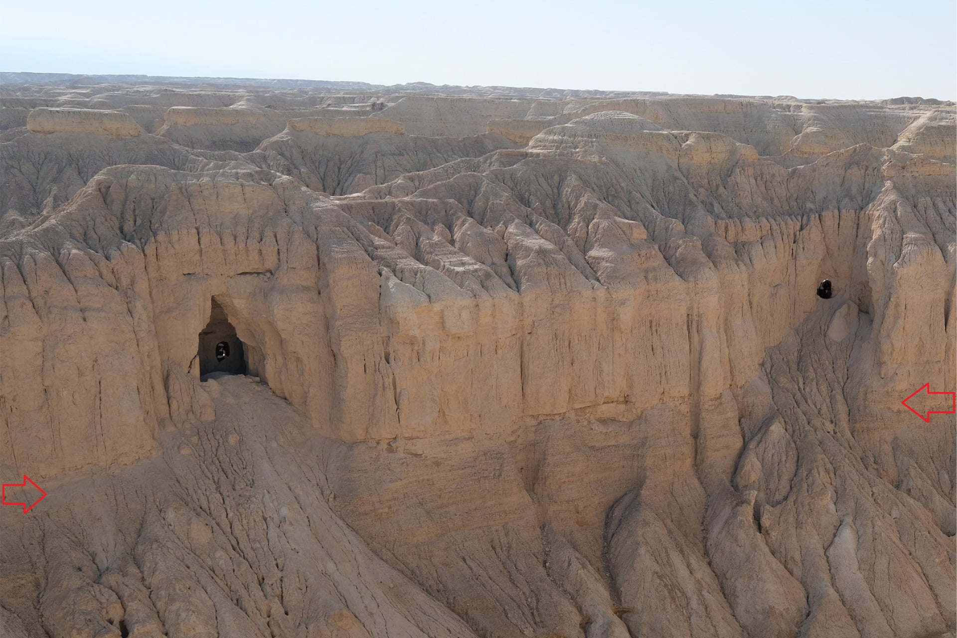 MIS 5 Samra Formation  comprising marls, silt and sand; the formation represents massive detritus carried into the Dead Sea basin, apparently from eroded soils and dust.