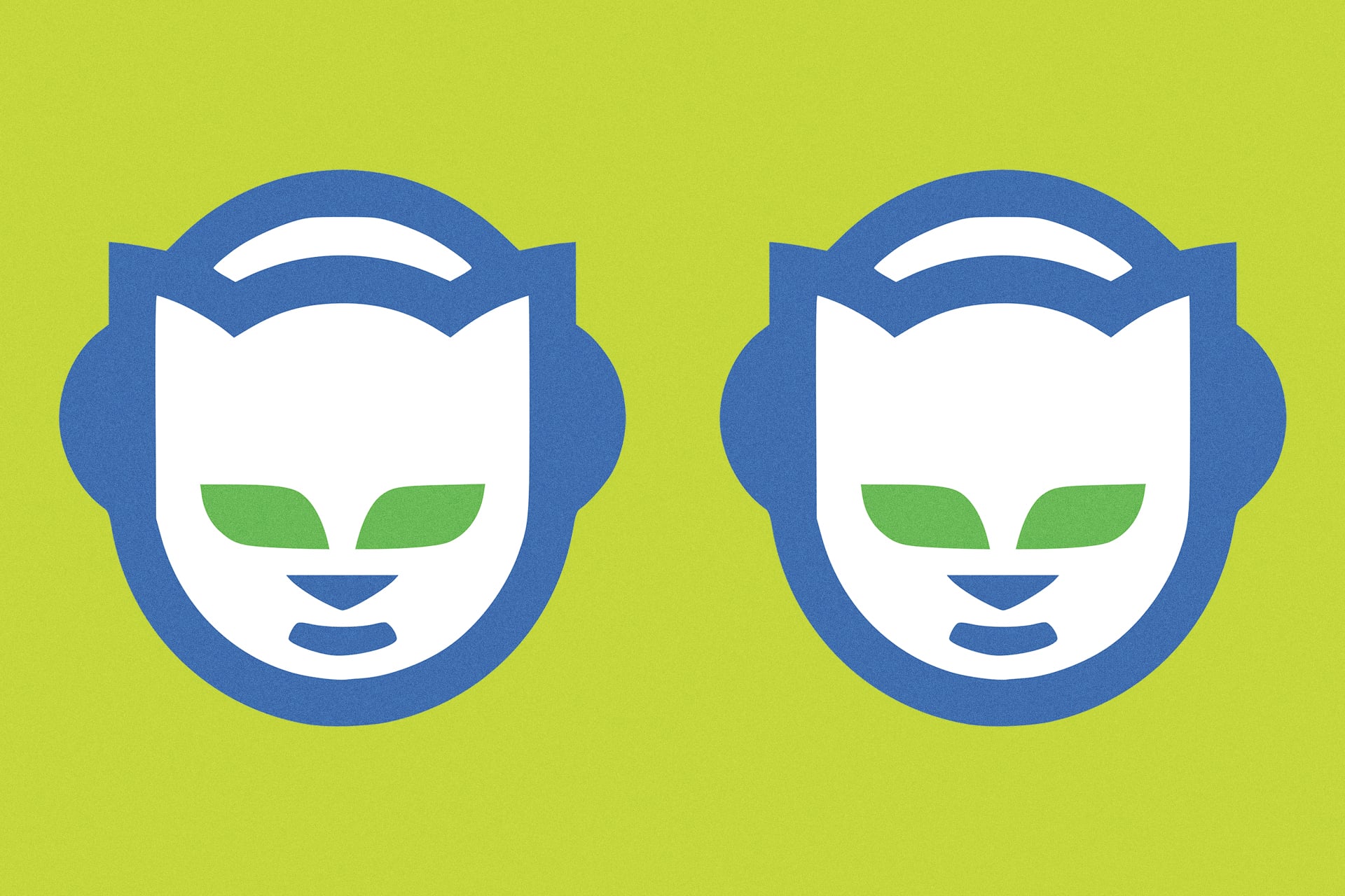 Napster logo and its digital twin.
