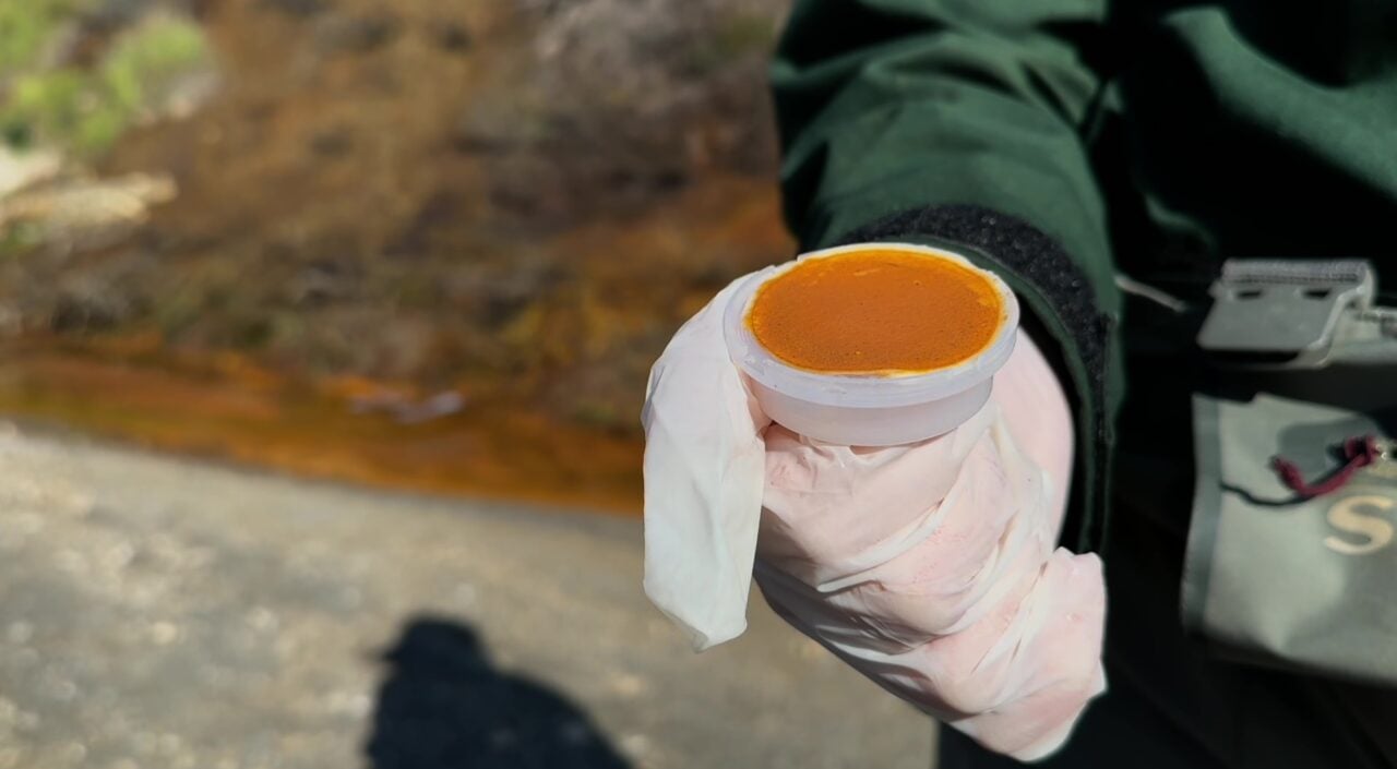 Orange Filter Seep Alaska Rivers