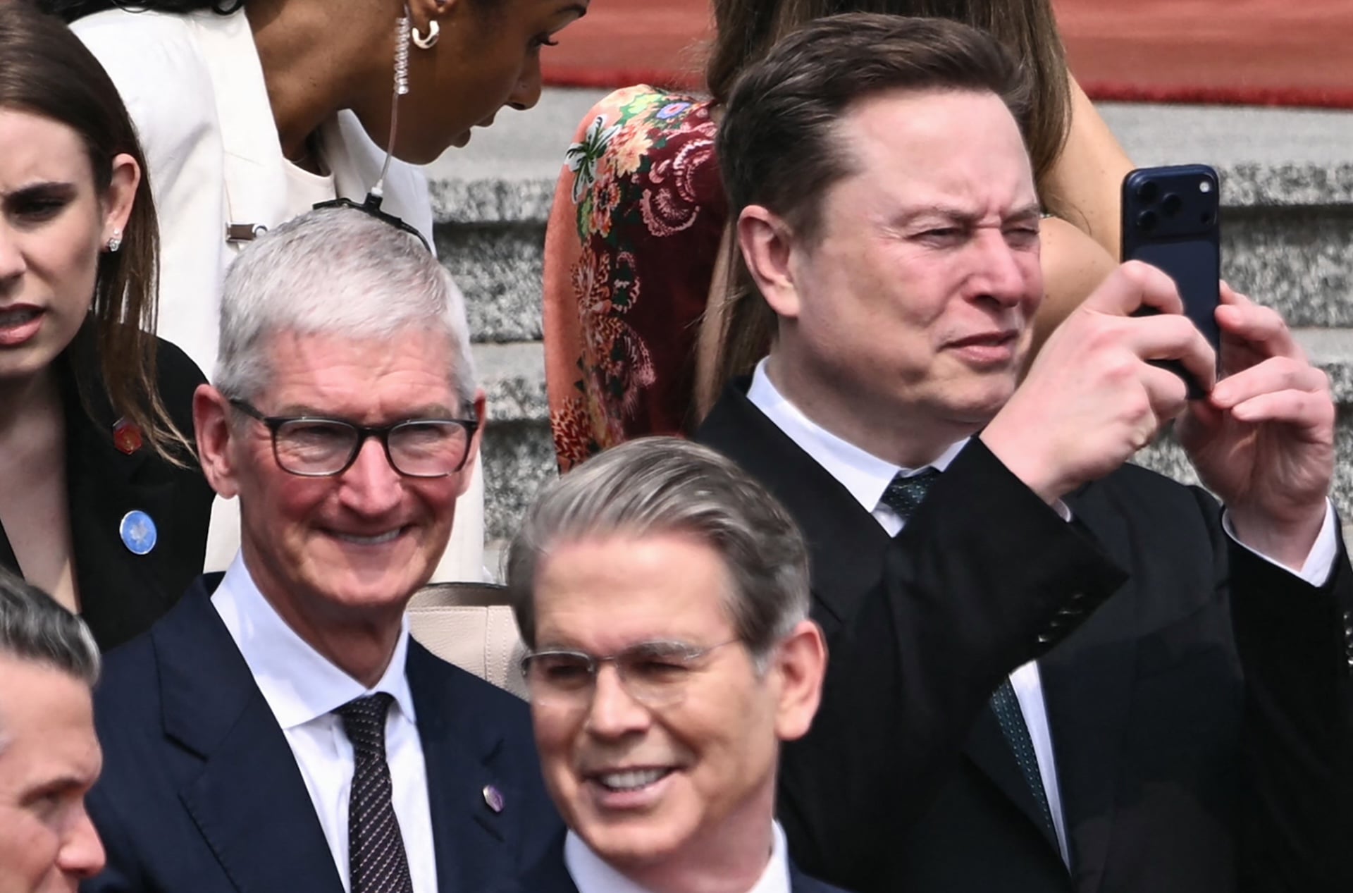Tim Cook and Elon Musk in Beijing in May of this year