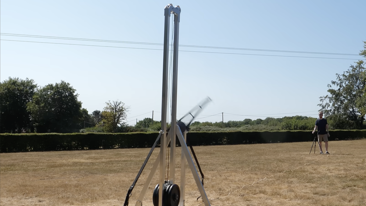 YouTuber Fulfills Lifelong Dream by Blasting Through the Sound Barrier With a Home-Built Trebuchet