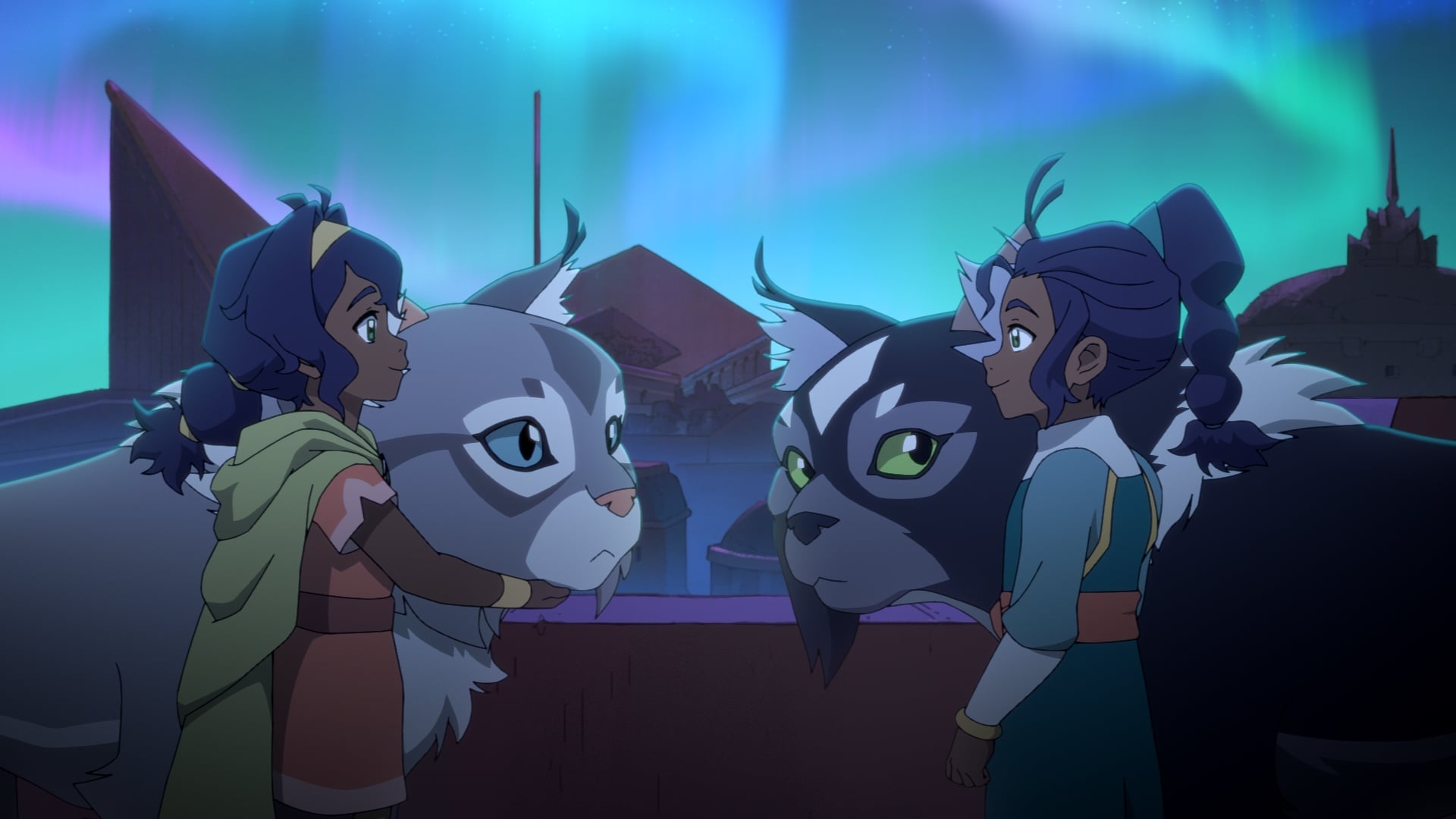 Avatar: Seven Havens still of Nisha and Pavi.