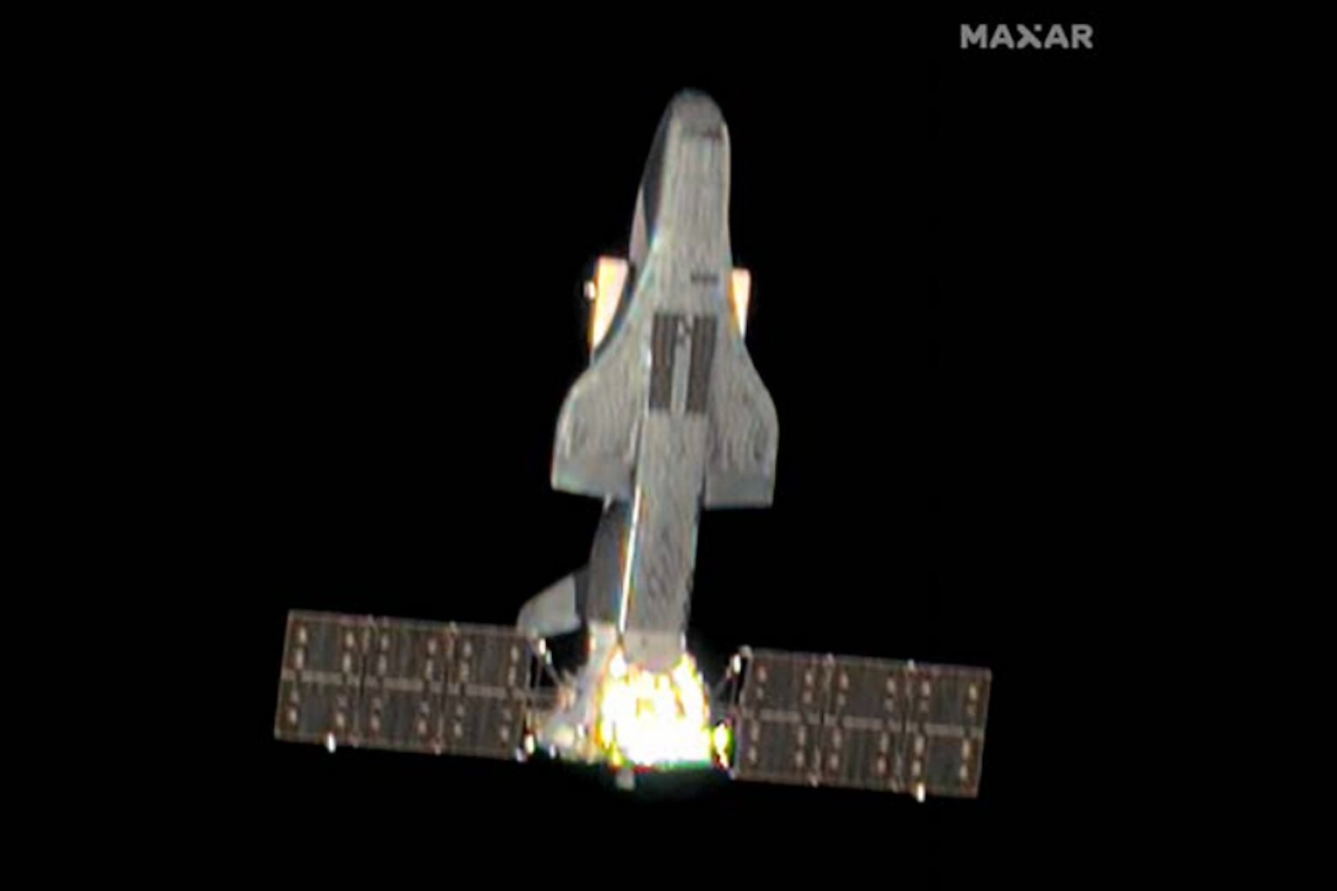 The image was taken by a U.S. owned commercial satellite iin 2024.