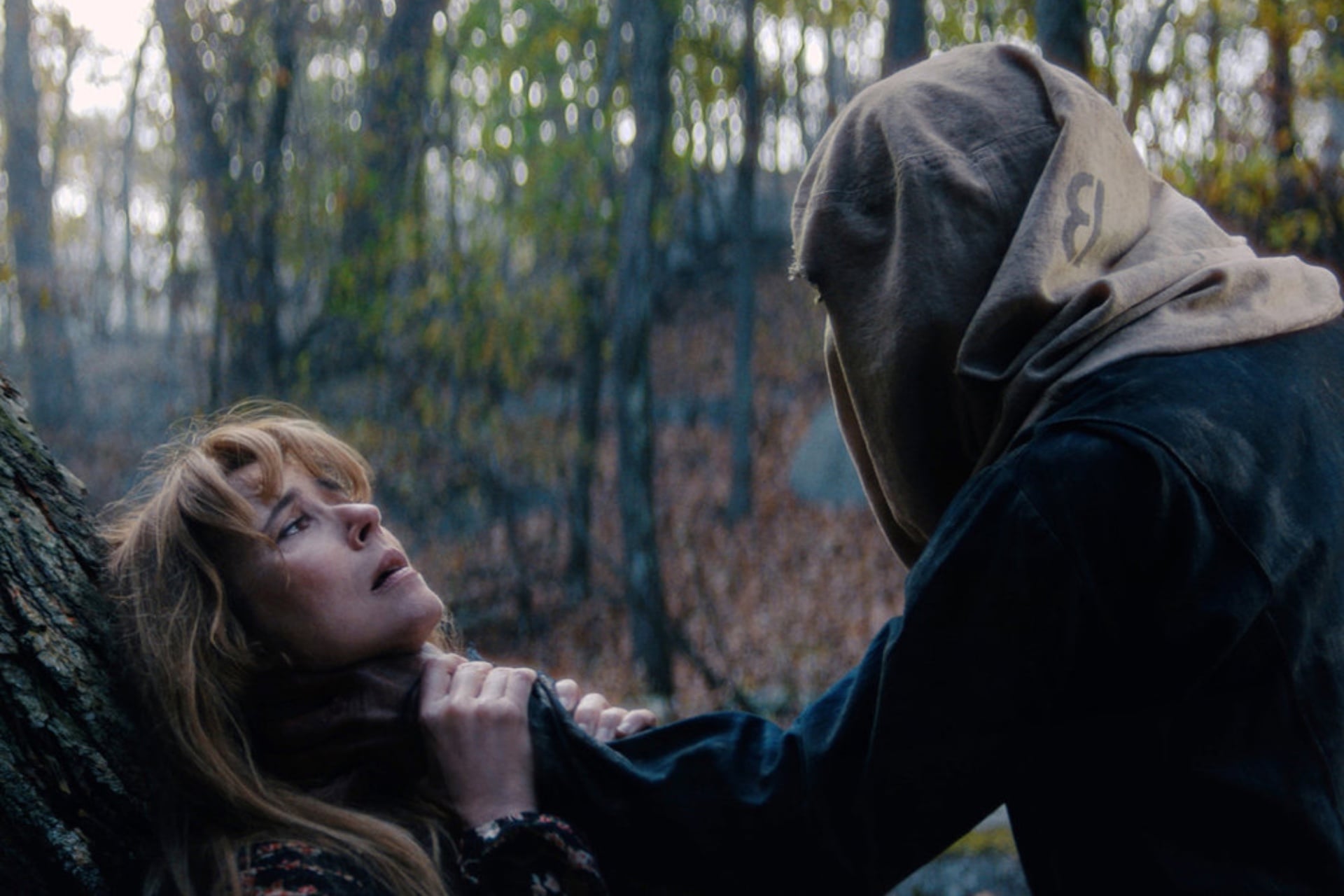 A touching moment between mother and son.