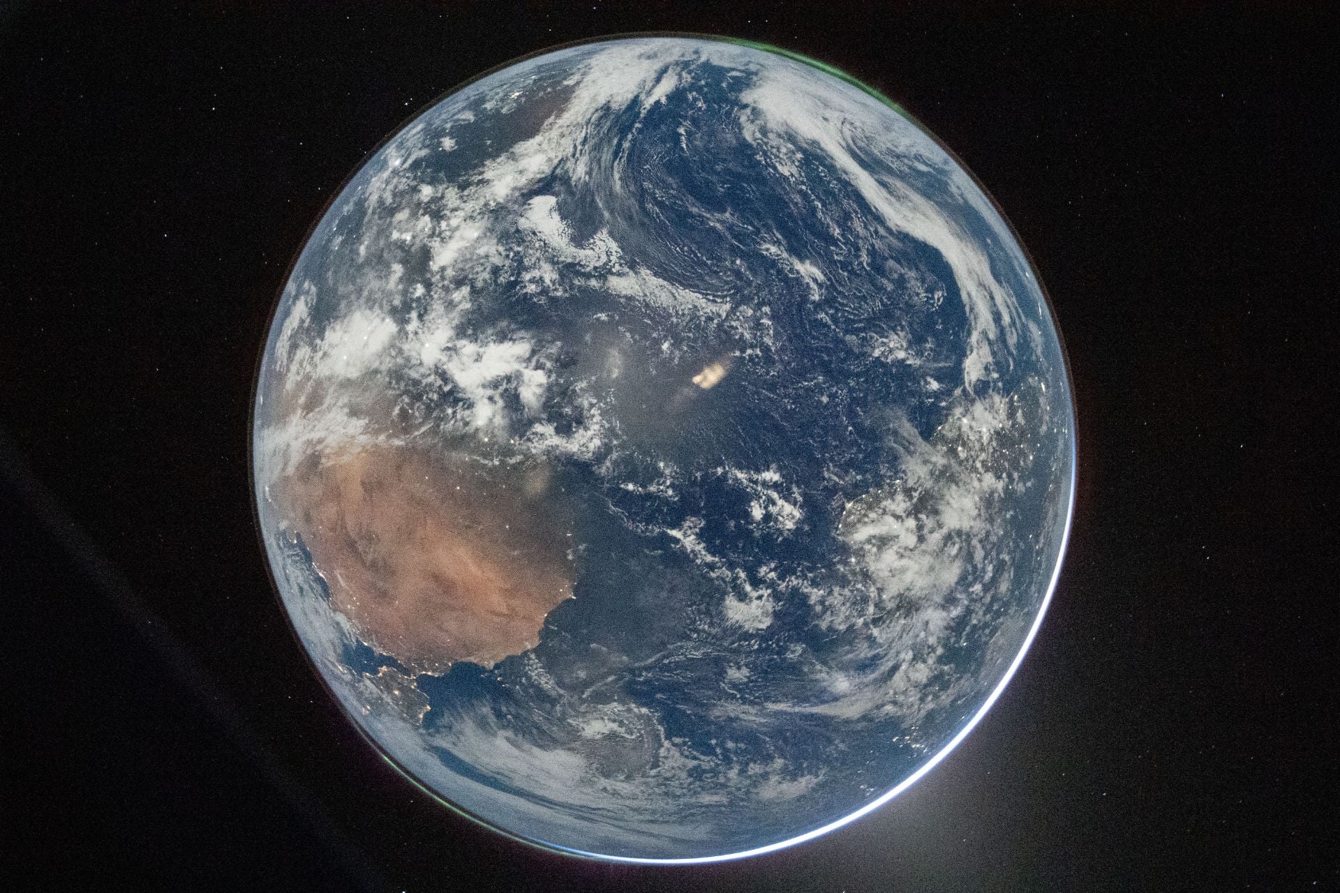 Earth photographed by the crew of NASA's Artemis 2 mission on April 2, 2026. 