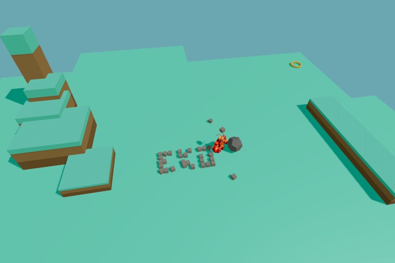 During one of his 30-hour jaunts on the virtual island, Eko spelled out its name in blocks.