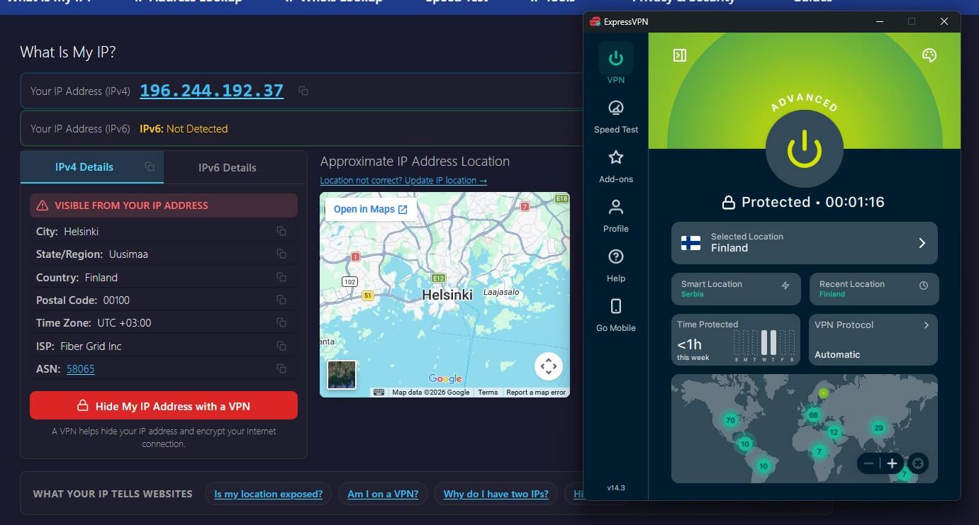 Expressvpn Finland Ip