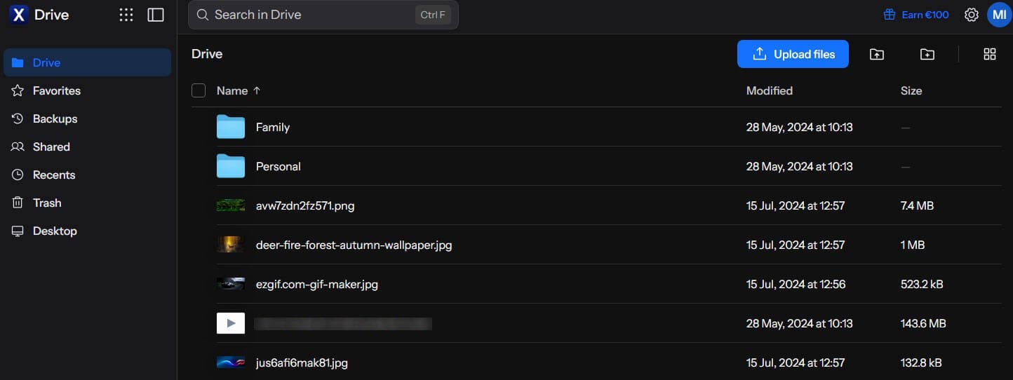 Internxt Storage