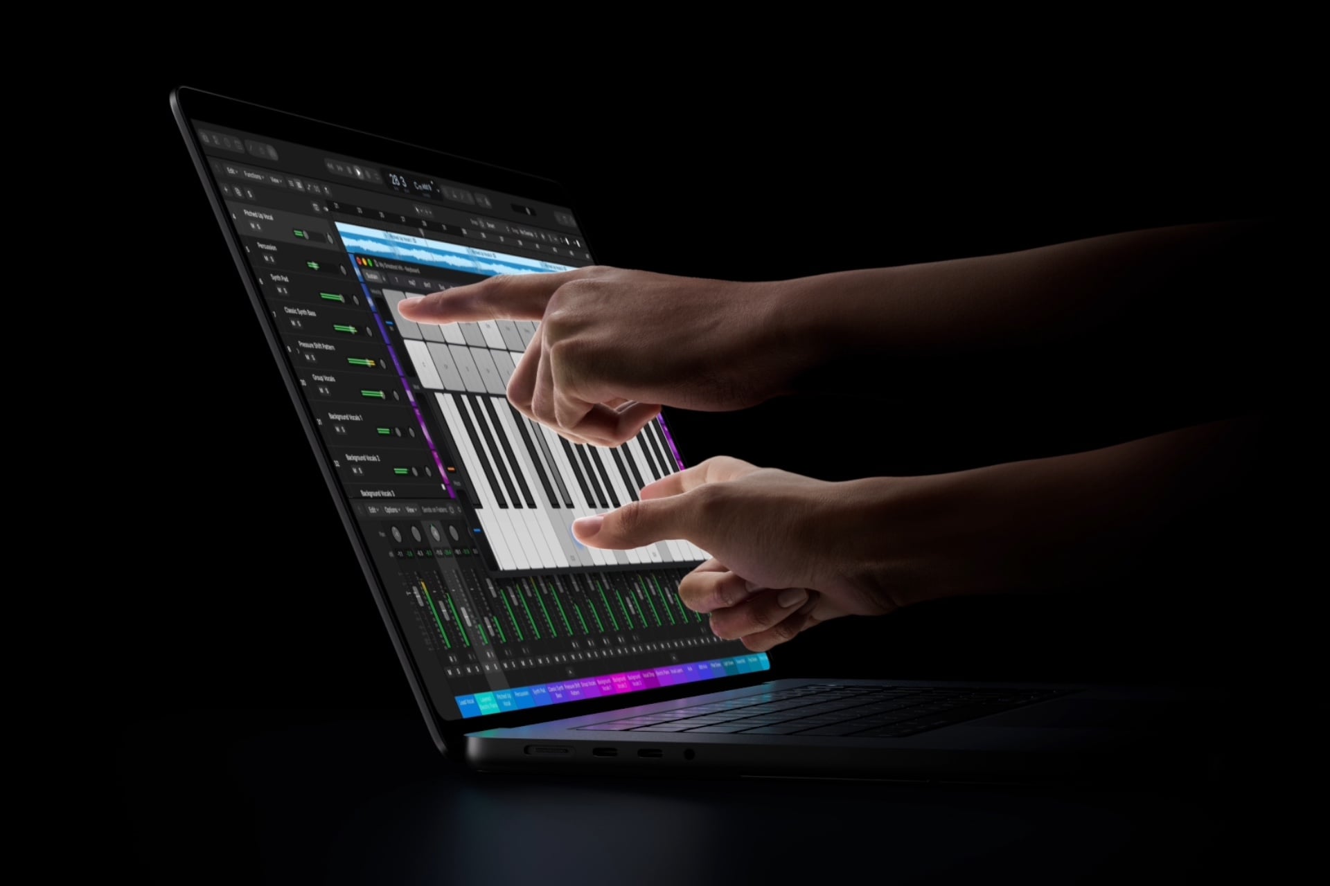 The MacBook Pro with PROLED XDR Display is the first Apple laptop with a touchscreen.