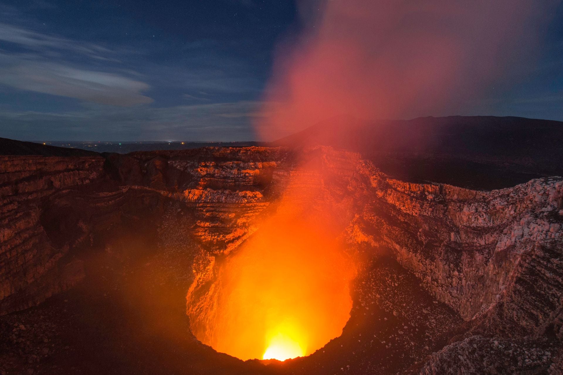 Masaya Volcano in Nicaragua. 