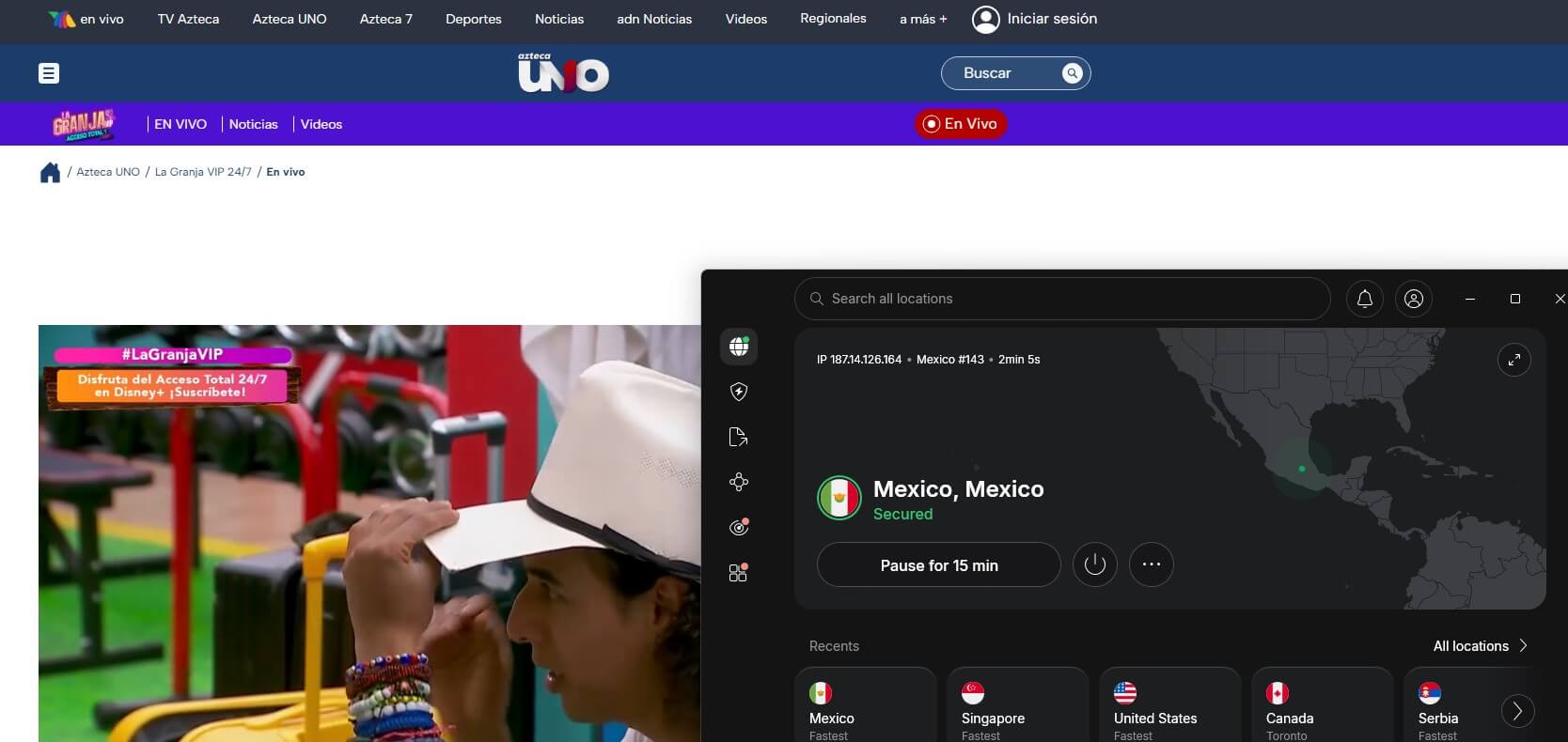Nordvpn Azteca Uno Mexico