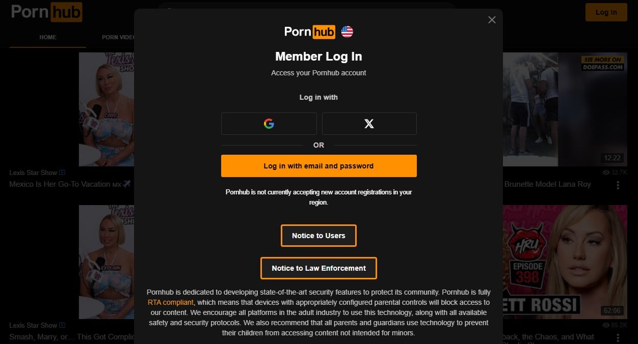 Pornhub Kentucky Login