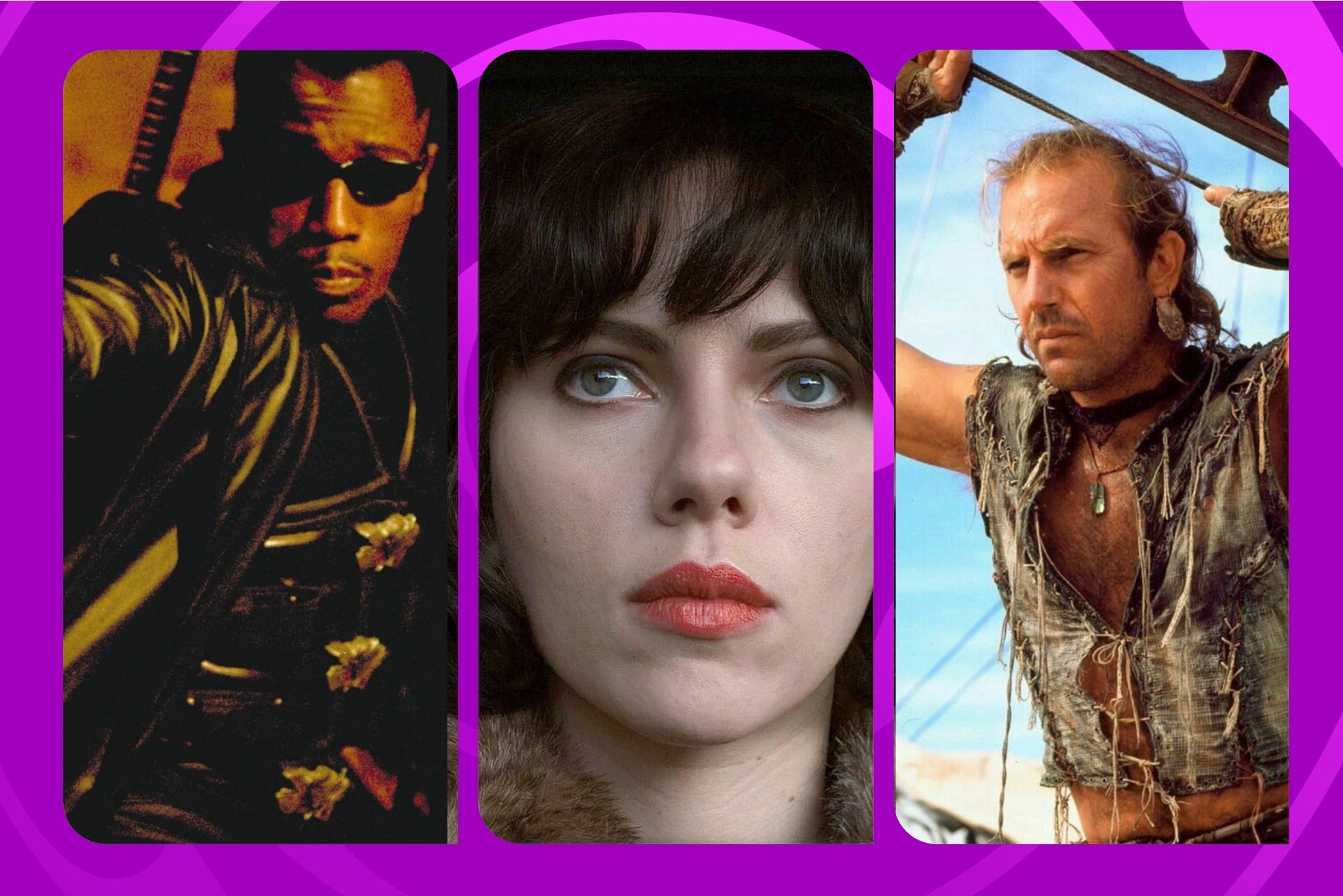 'Blade II,' 'Under the Skin,' and 'Waterworld' are three of the films playing as part of Regal's Deep Cuts series. © New Line, A24, Universal