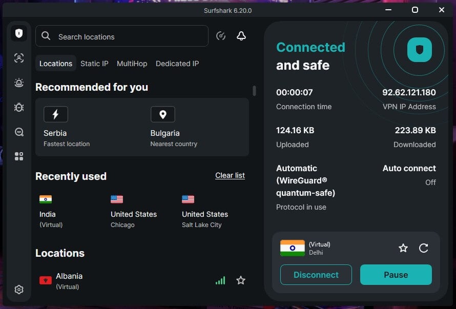 Surfshark India App