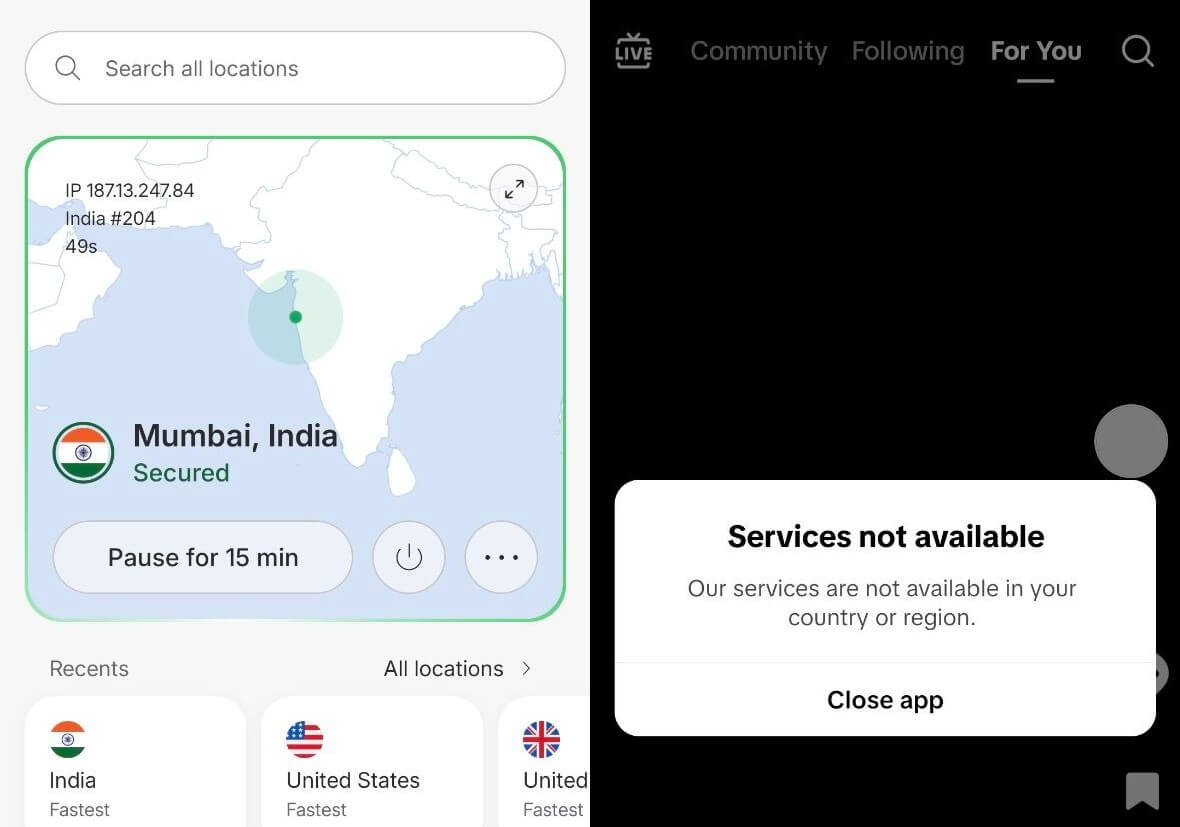 Tiktok India Block Error