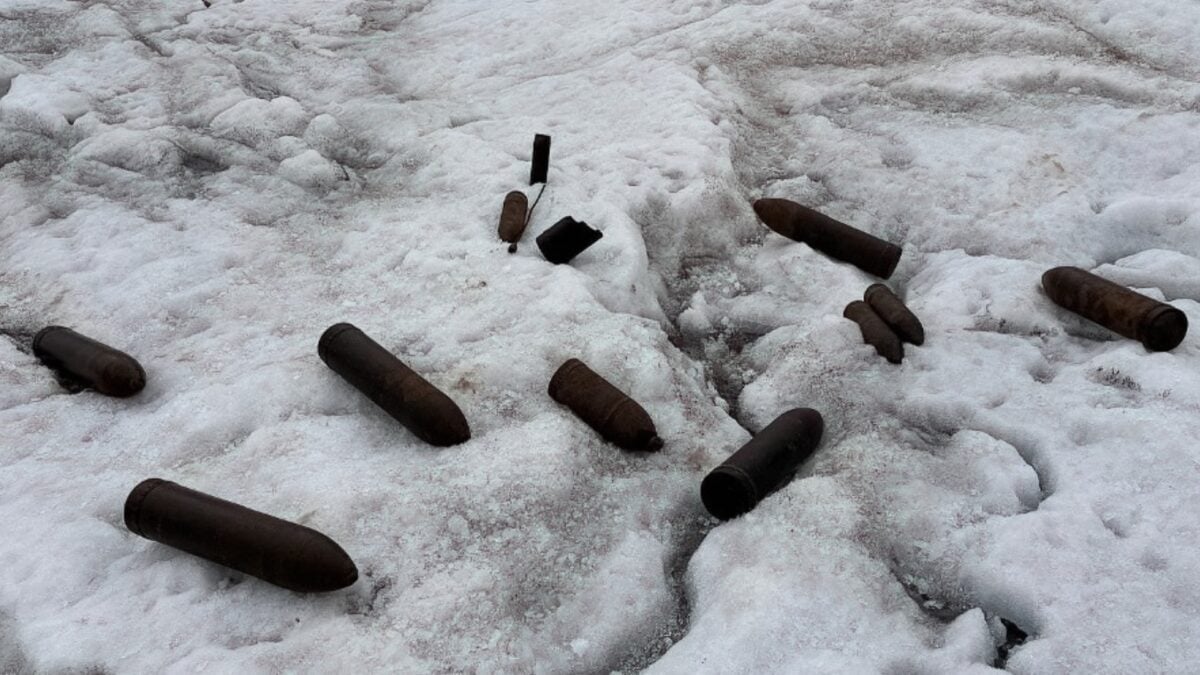 Melting Glaciers Expose More Than 250 Unexploded WWI Bombs in the Dolomites