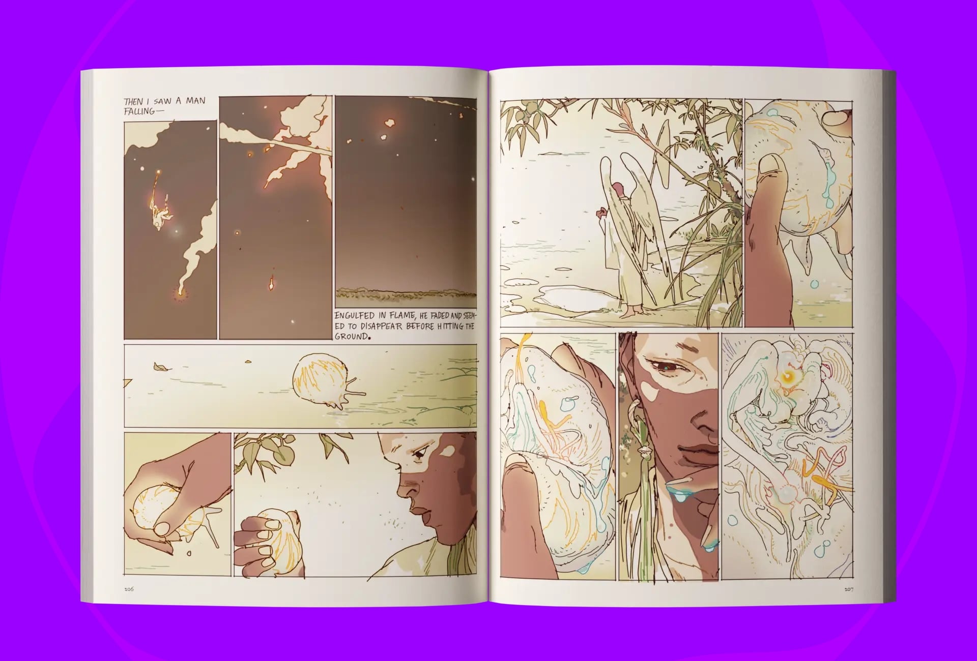 A Garden Of Spheres pages of an ethereal woman.